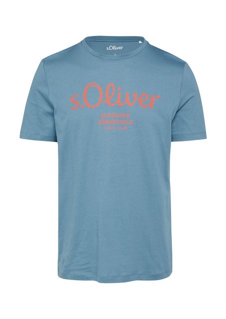 s.Oliver Kurzarmshirt T-Shirt mit Logo-Print Artwork günstig online kaufen