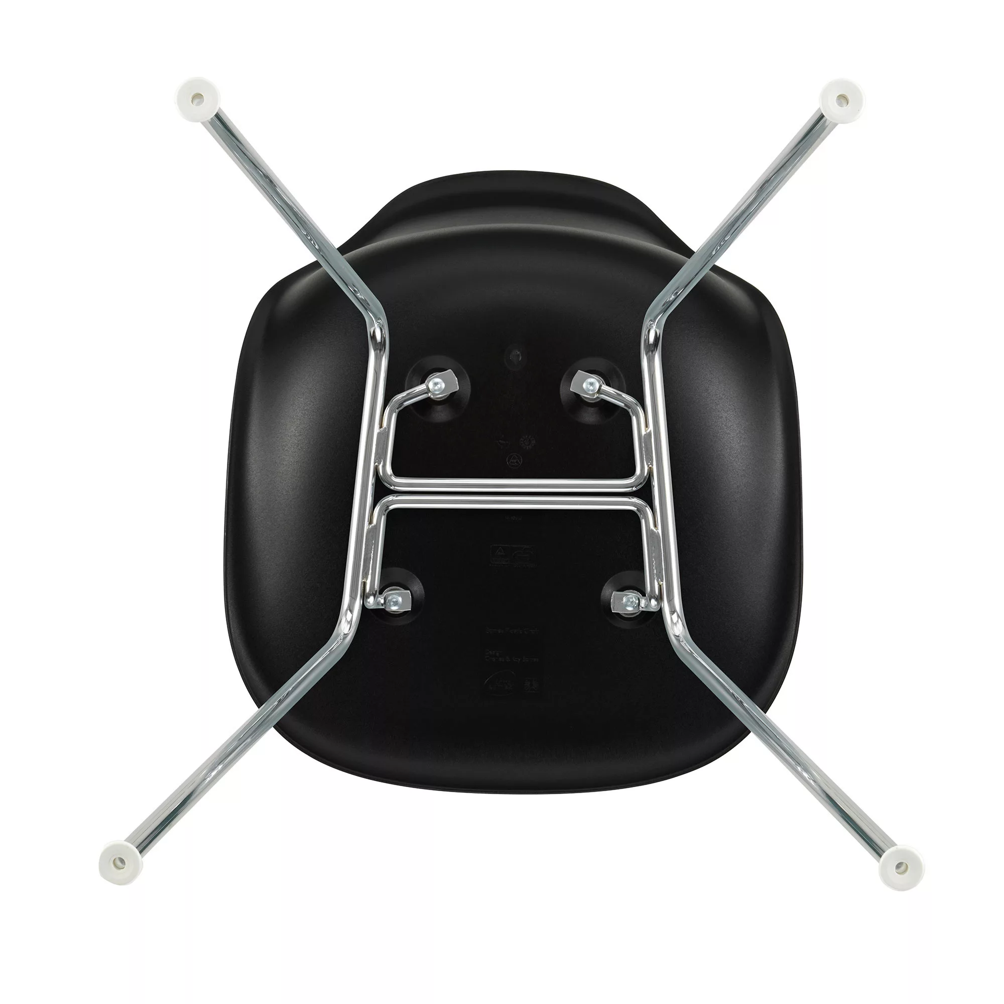 Vitra - Eames Plastic Side Chair DSX Gestell verchromt - tiefschwarz/Sitzsc günstig online kaufen