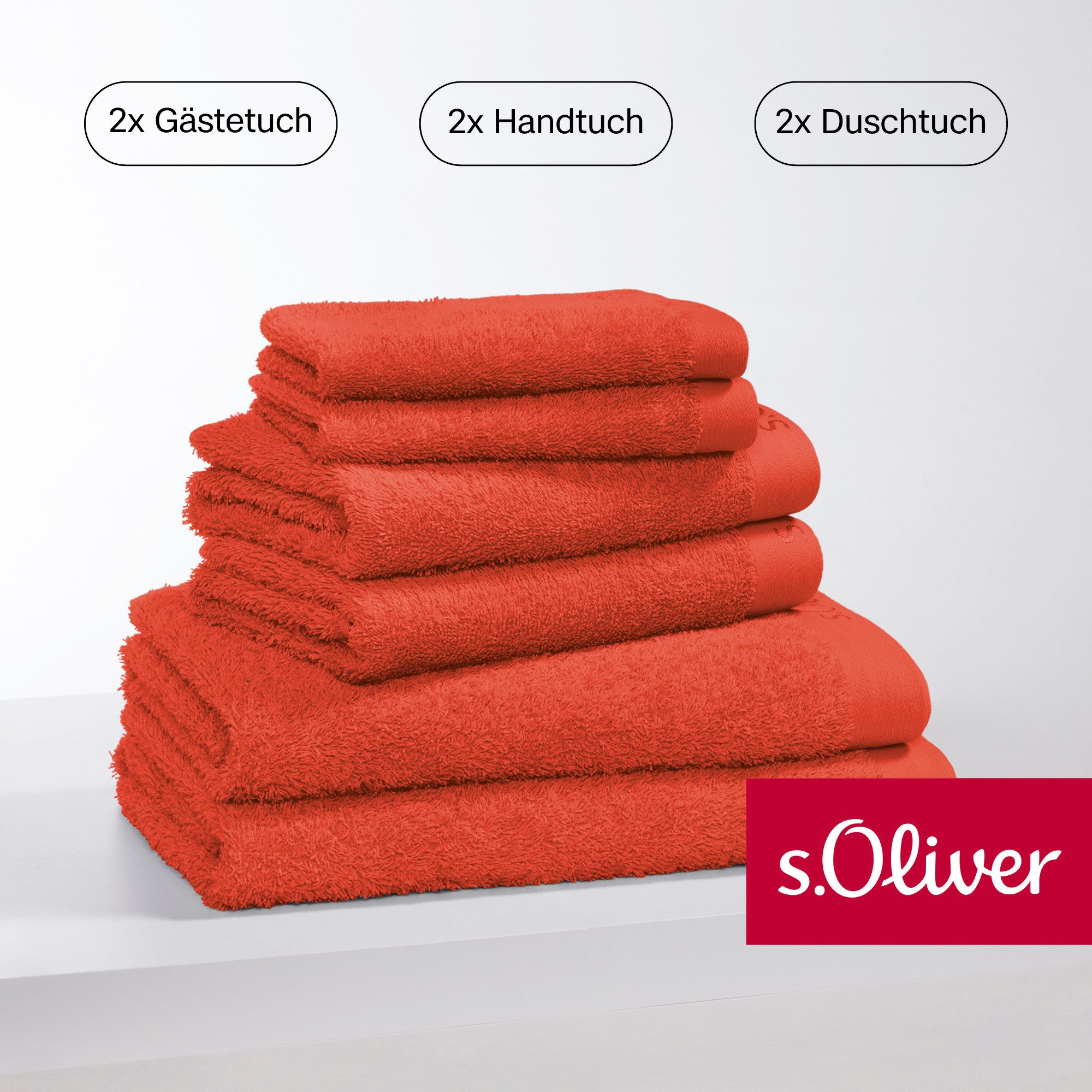 s.Oliver Handtuch Set »s.Oliver, Premium Qualität, 600 gr/m²«, (Set, 6 St., günstig online kaufen