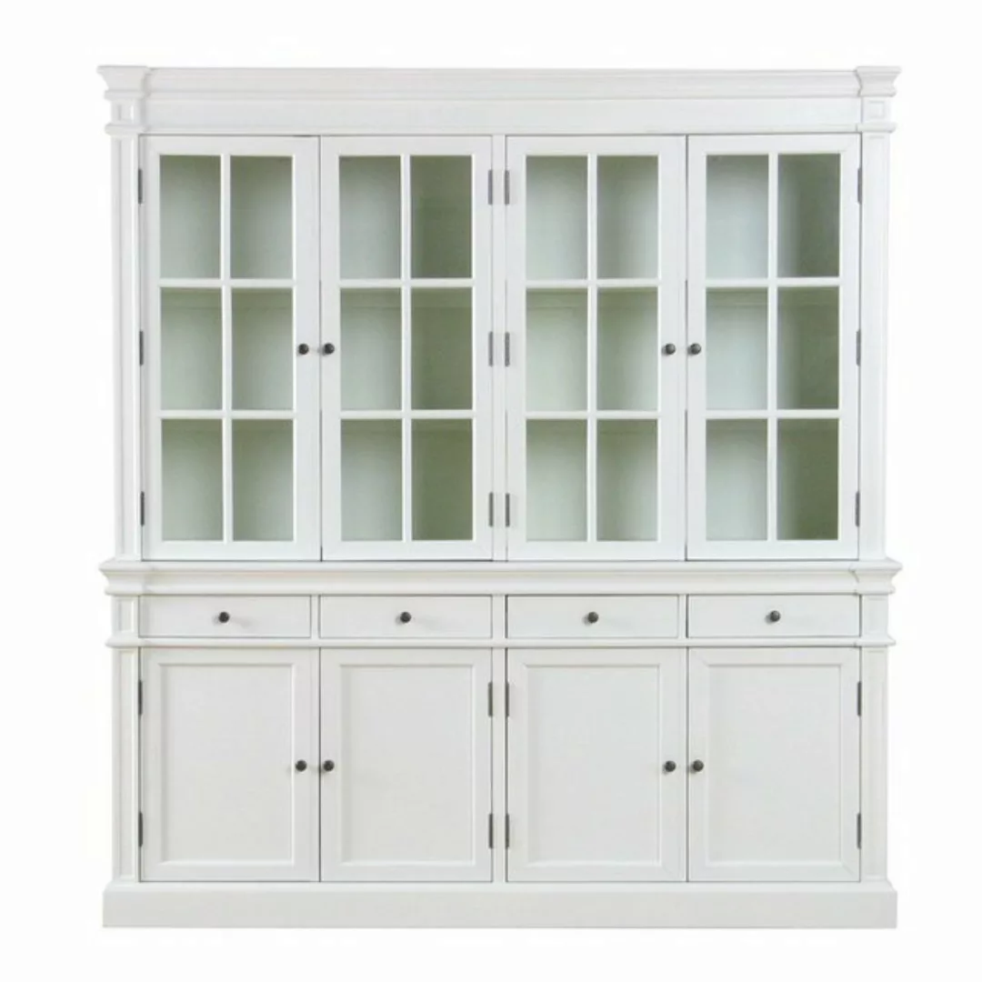 ebuy24 Vitrine Amaretta 4 türiger Vitrinenschrank antik weiss, an günstig online kaufen