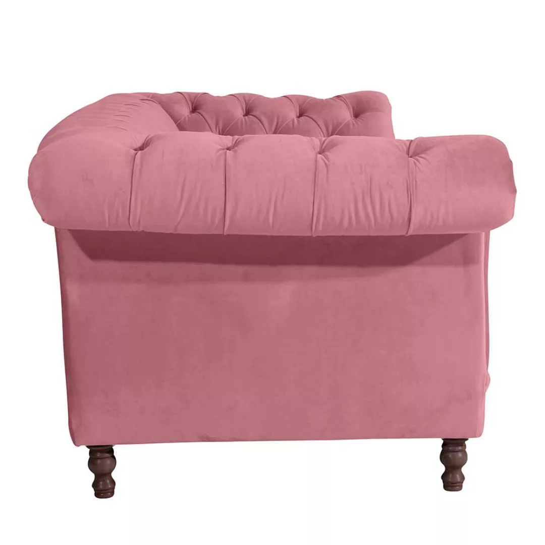 Couch 3-Sitzer Velour rosa im Barockstil 253 cm breit - 80 cm hoch günstig online kaufen