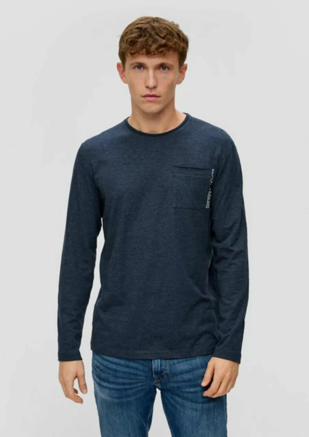 s.Oliver Langarmshirt Longsleeve mit aufgesetzter Brusttasche günstig online kaufen