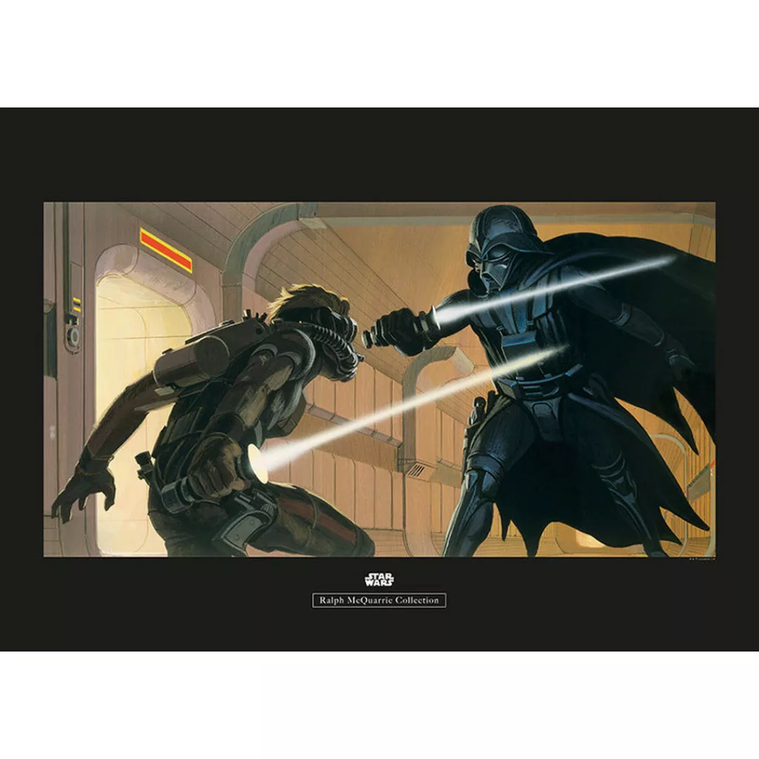 KOMAR Wandbild - Star Wars Classic RMQ Vader Luke Hallway - Größe: 70 x 50 günstig online kaufen