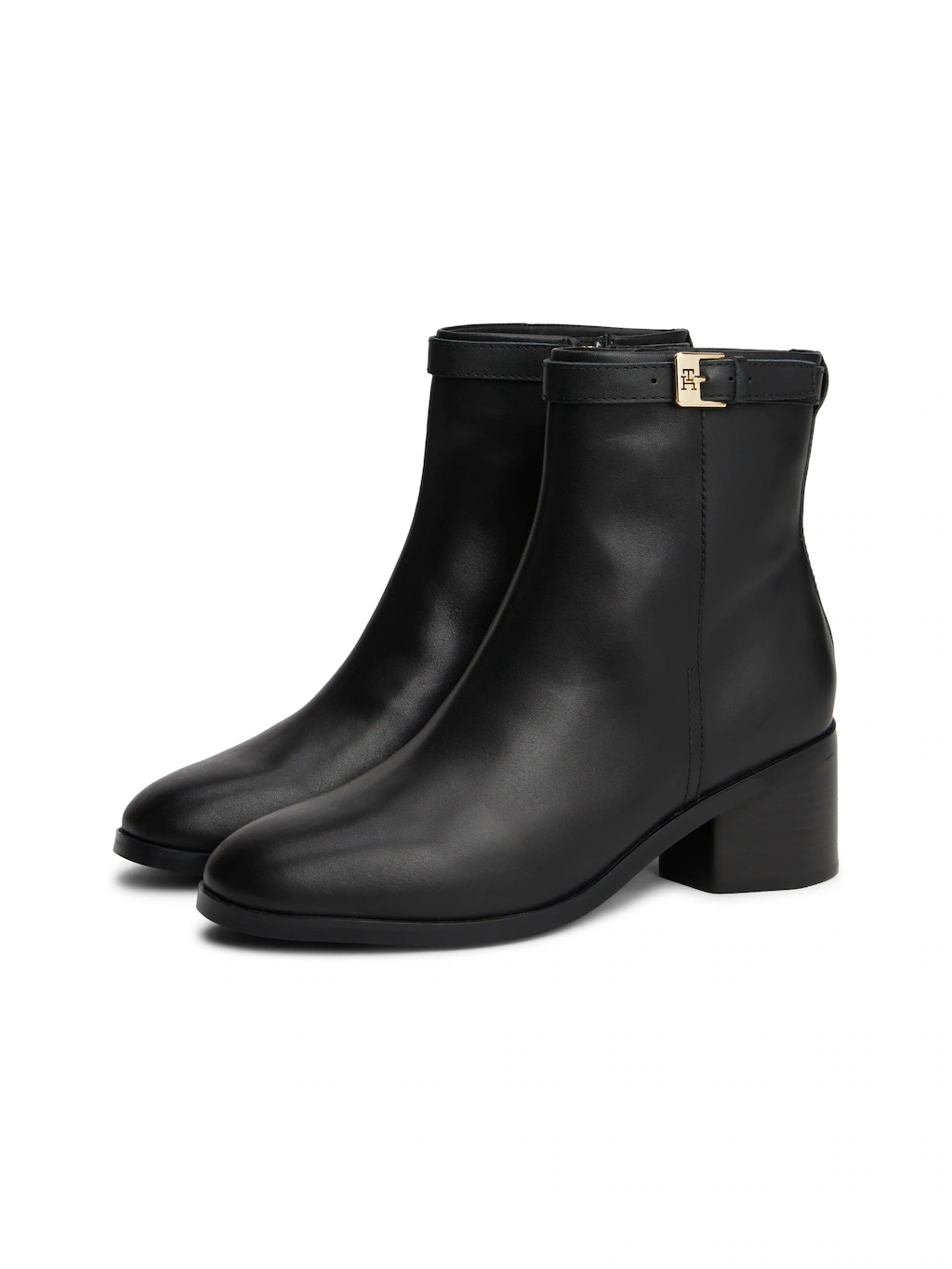 Tommy Hilfiger Stiefelette "TH BUCKLE RIDING MID HEEL BOOTIE", Blockabsatz, günstig online kaufen