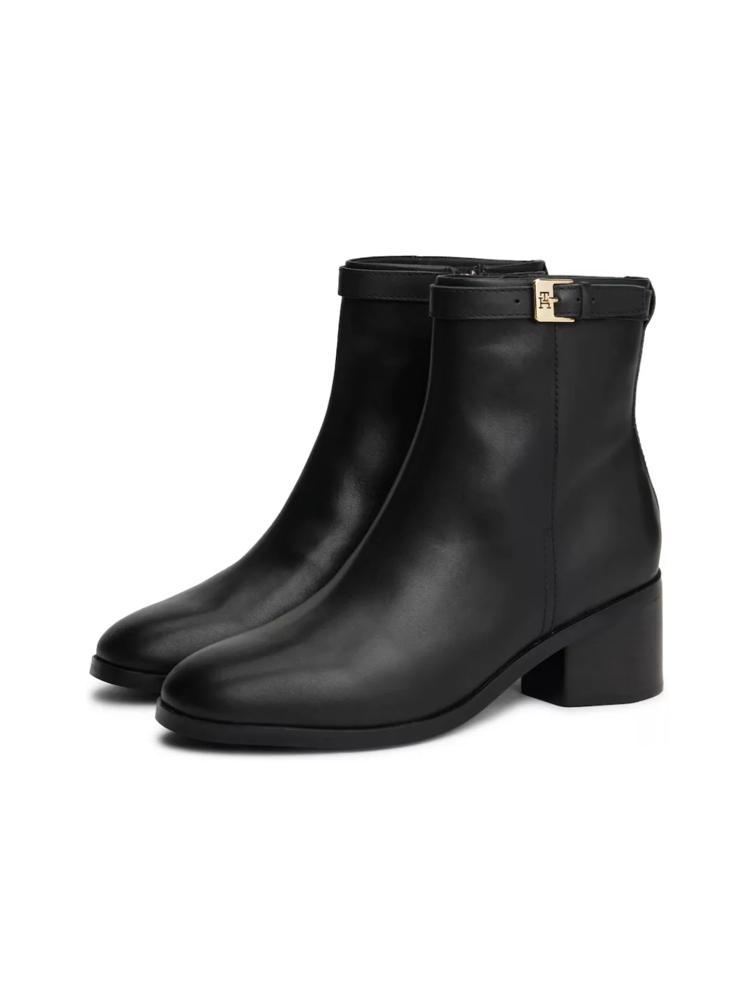 Tommy Hilfiger Stiefelette "TH BUCKLE RIDING MID HEEL BOOTIE", Blockabsatz, günstig online kaufen