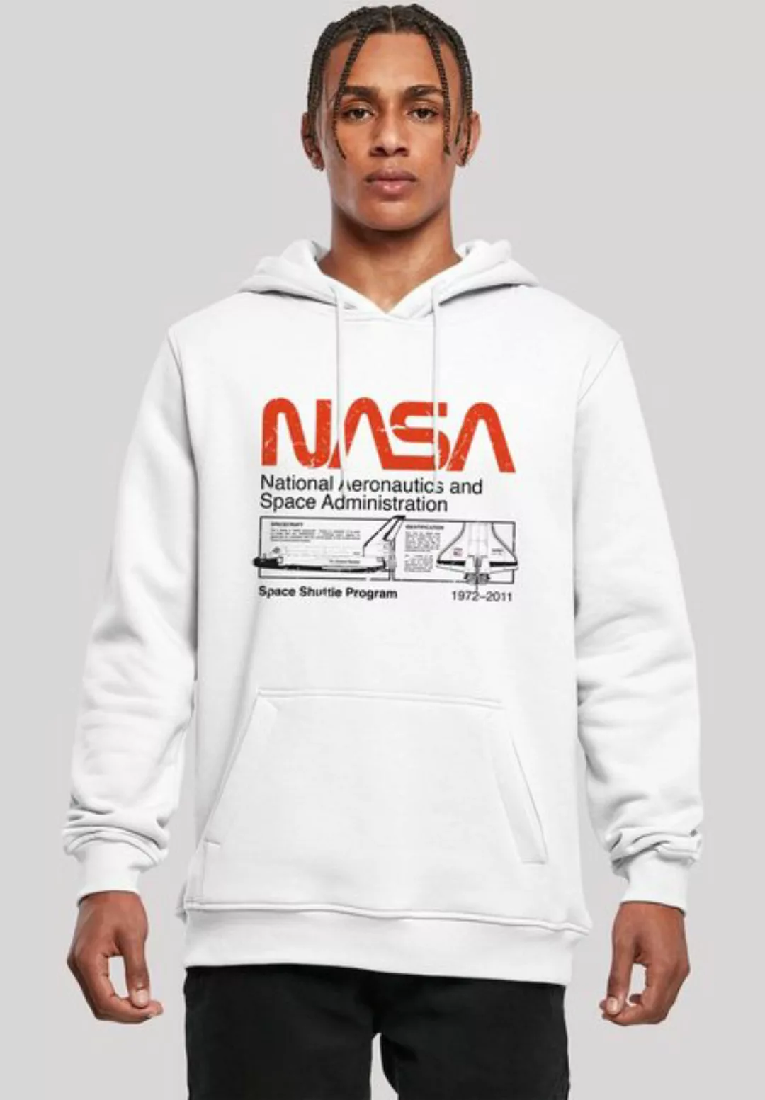 F4NT4STIC Sweatshirt NASA Classic Space Shuttle White Herren,Premium Merch, günstig online kaufen