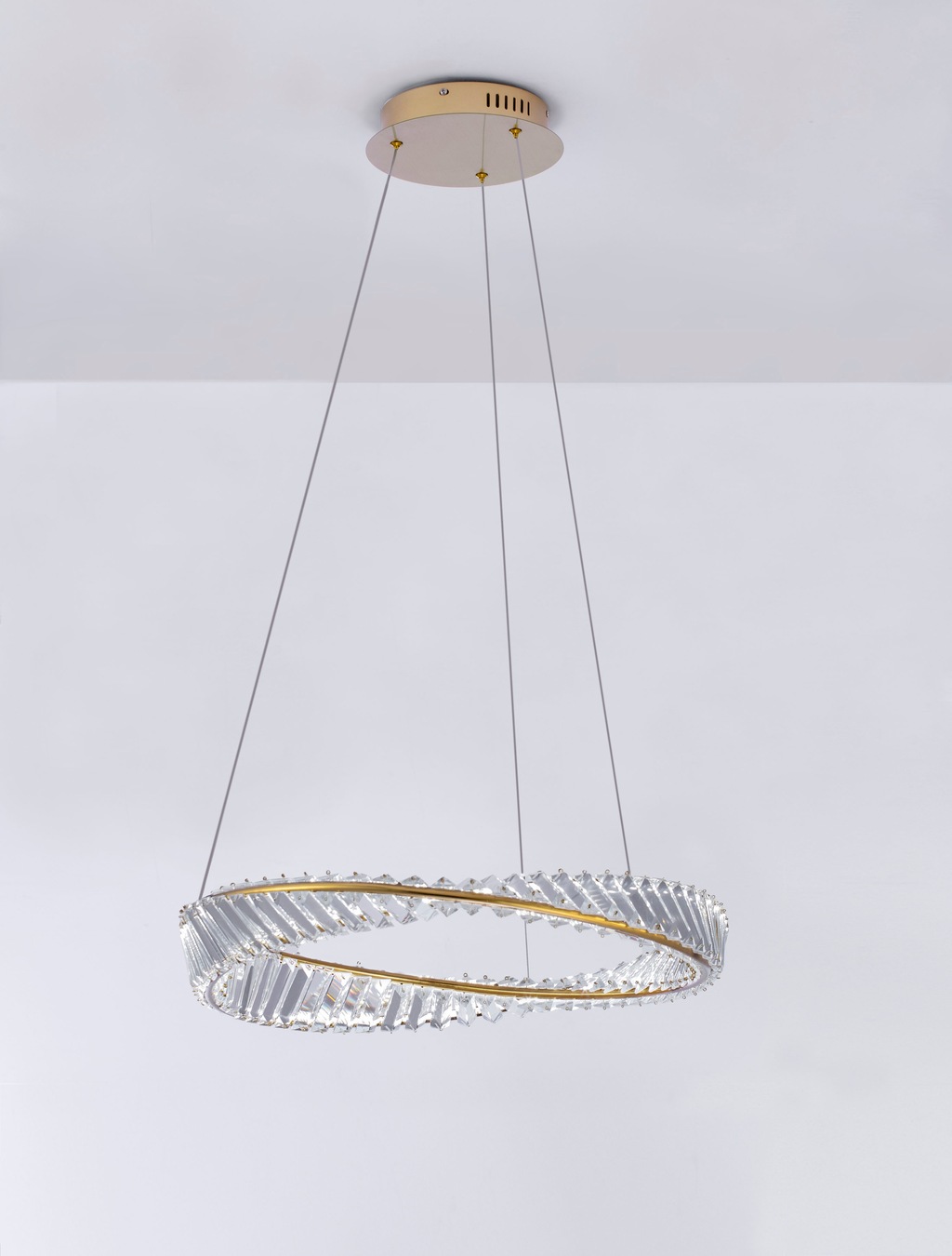 LED Pendelleuchte Aurelia in Gold und Transparent 36W 3180lm günstig online kaufen