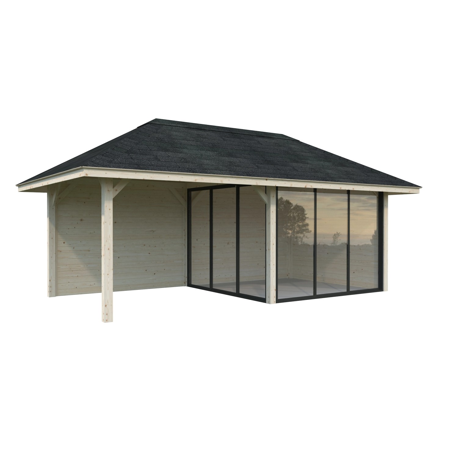 Palmako Pavillon Bianca Set205 Slide Naturbelassen 588 cm x 300 cm FSC® günstig online kaufen