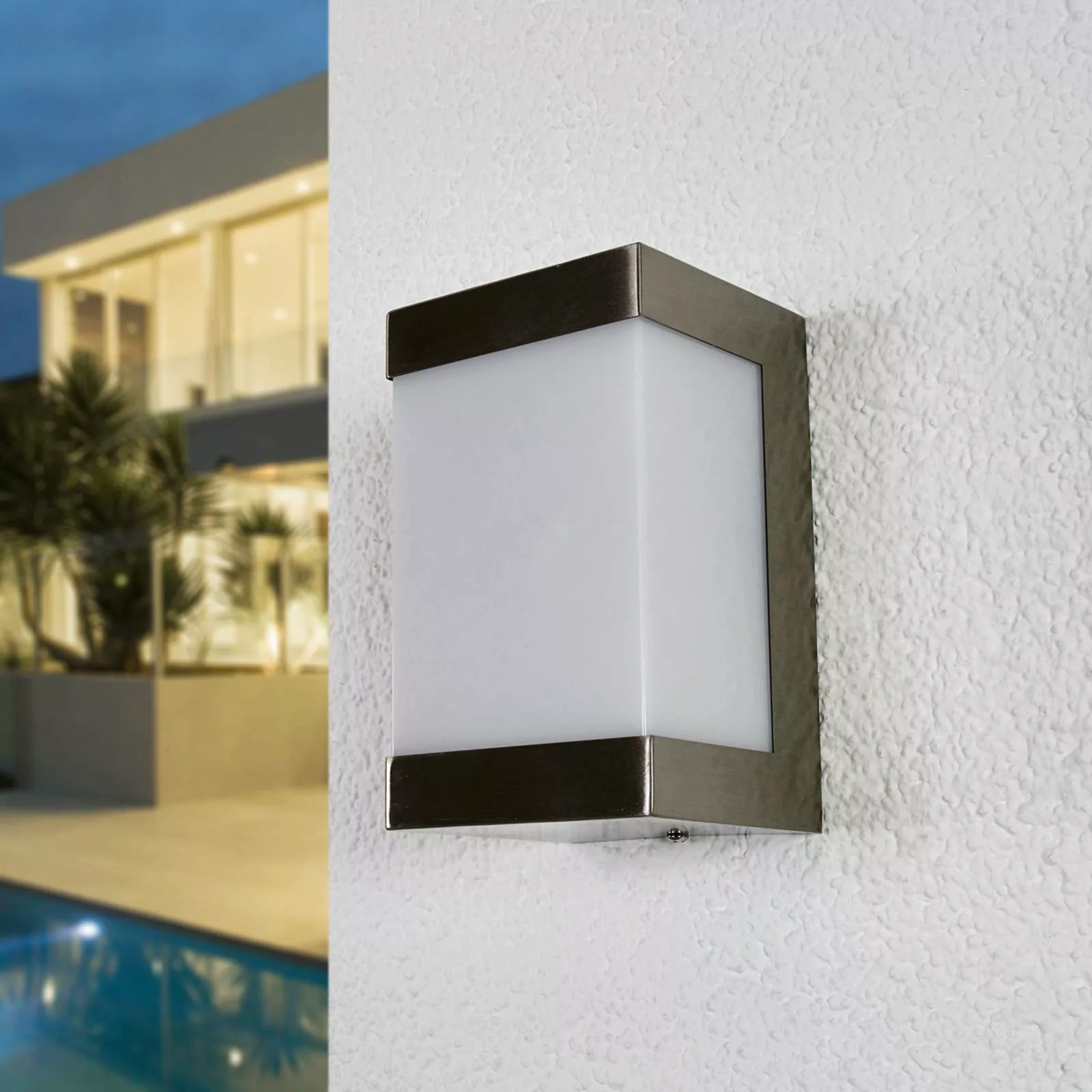 Edelstahl-LED-Außenwandlampe Severina günstig online kaufen