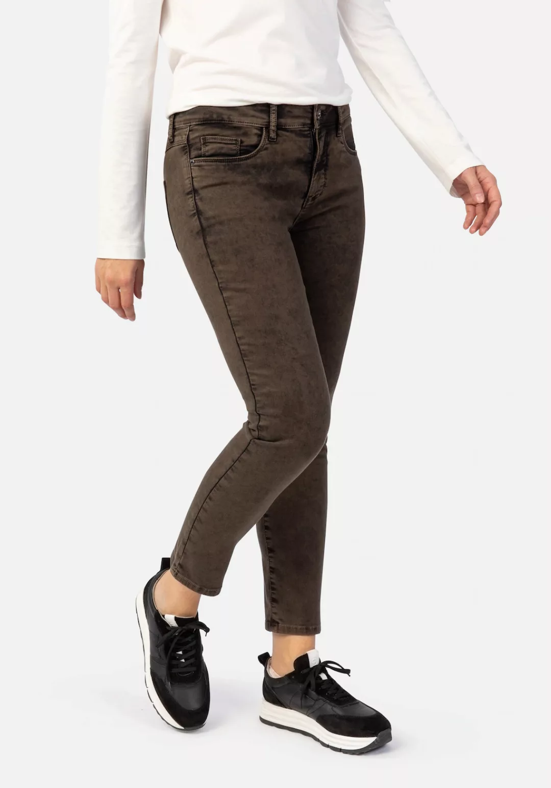 STOOKER WOMEN 5-Pocket-Jeans "Florenz Colour autumn Slim Fit", Slim Fit Cas günstig online kaufen