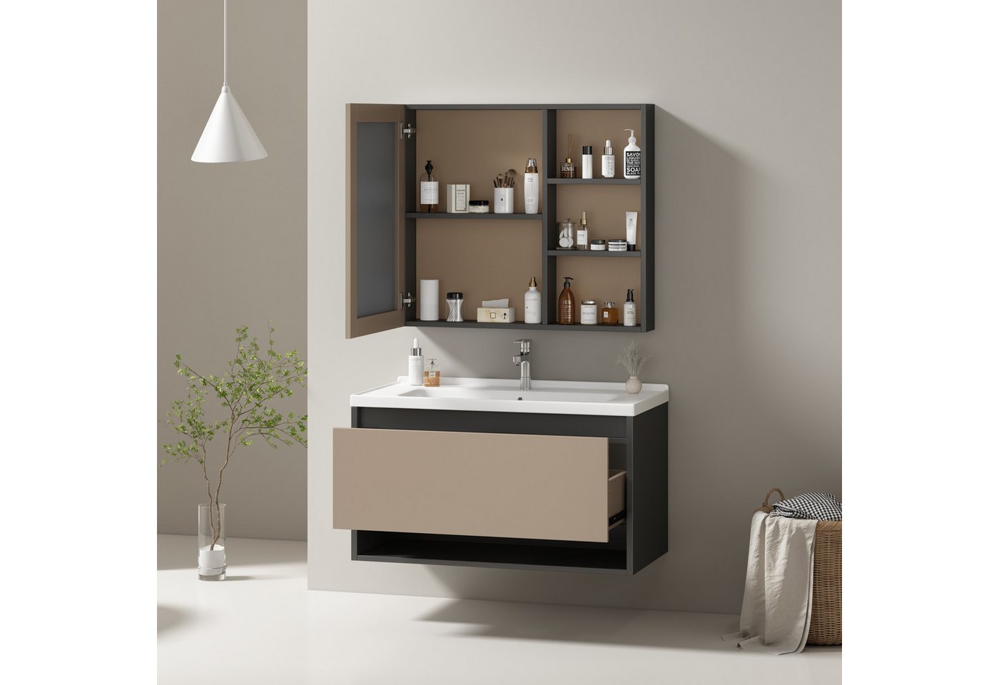 Sweiko Waschbeckenunterschrank Badezimmer Badmöbel Set :Waschbeckenuntersch günstig online kaufen