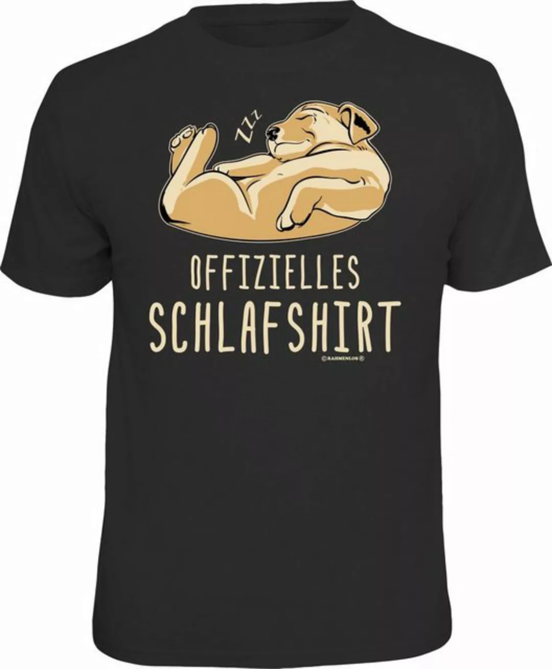 RAHMENLOS® T-Shirt Offizielles Schlafshirt süsser Hund günstig online kaufen