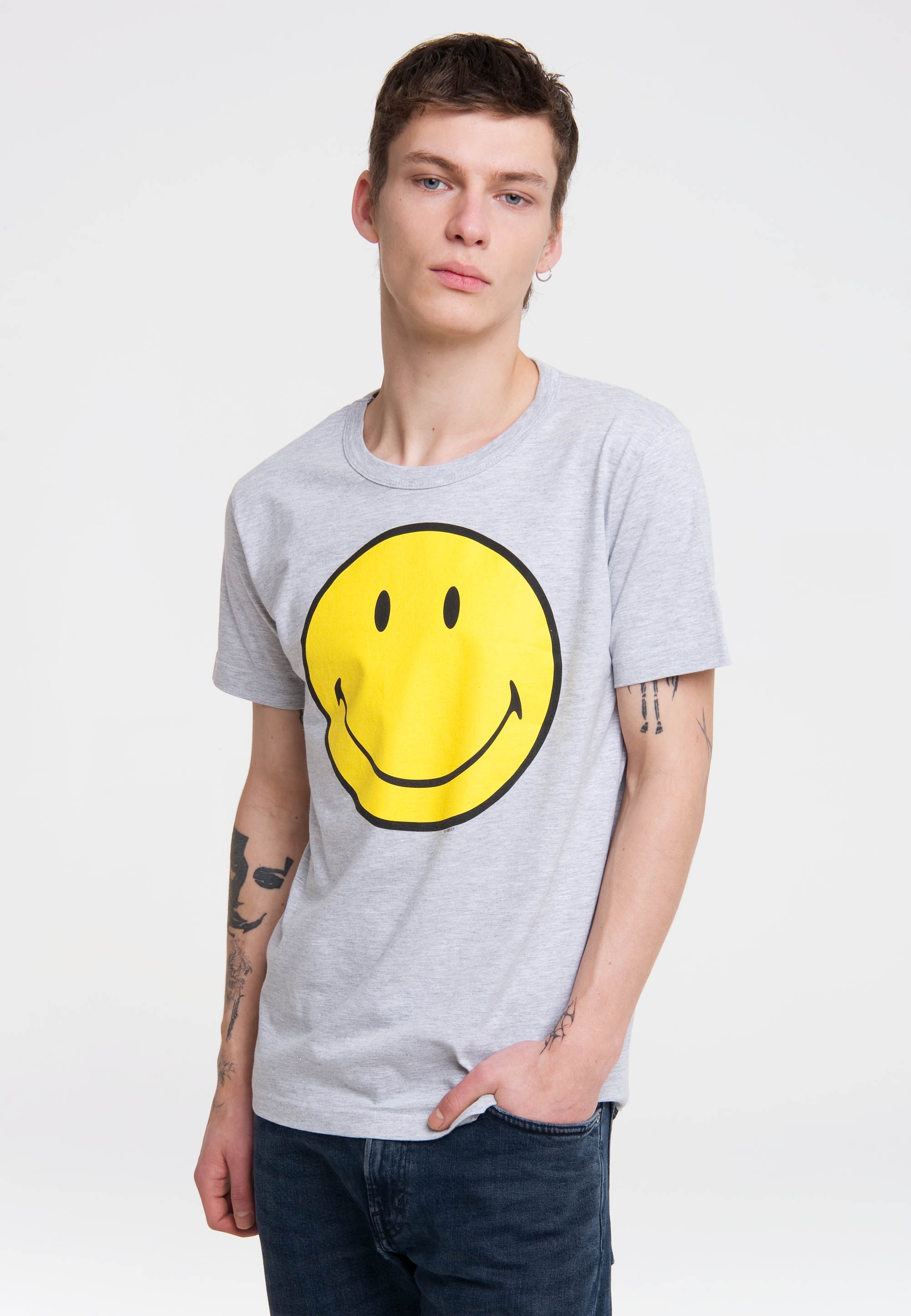 LOGOSHIRT T-Shirt "Smiley", mit tollem Frontprint günstig online kaufen