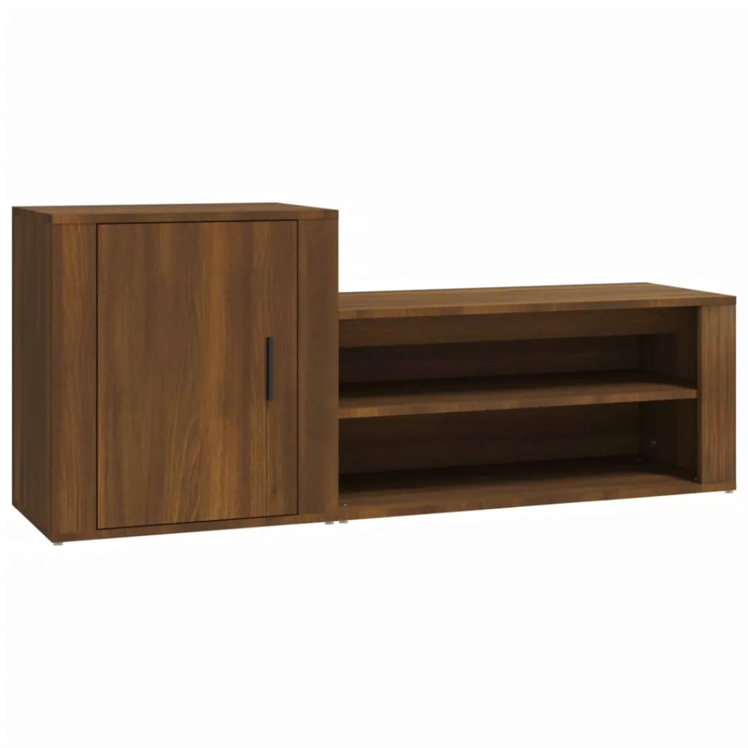 Vidaxl Schuhschrank Braun Eichen-optik 130x35x54 Cm Holzwerkstoff günstig online kaufen