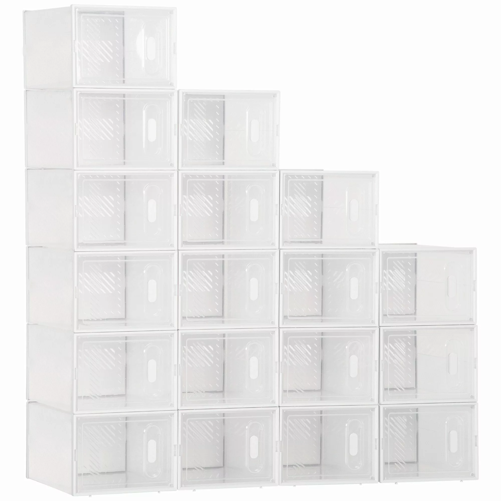 HOMCOM Schuhregal DIY Schuhbox Aufbewahrungsbox, stapelbar günstig online kaufen