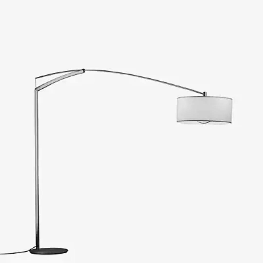 Vibia Balance Bogenleuchte, graphit - Schirm Pergament - 260 cm günstig online kaufen