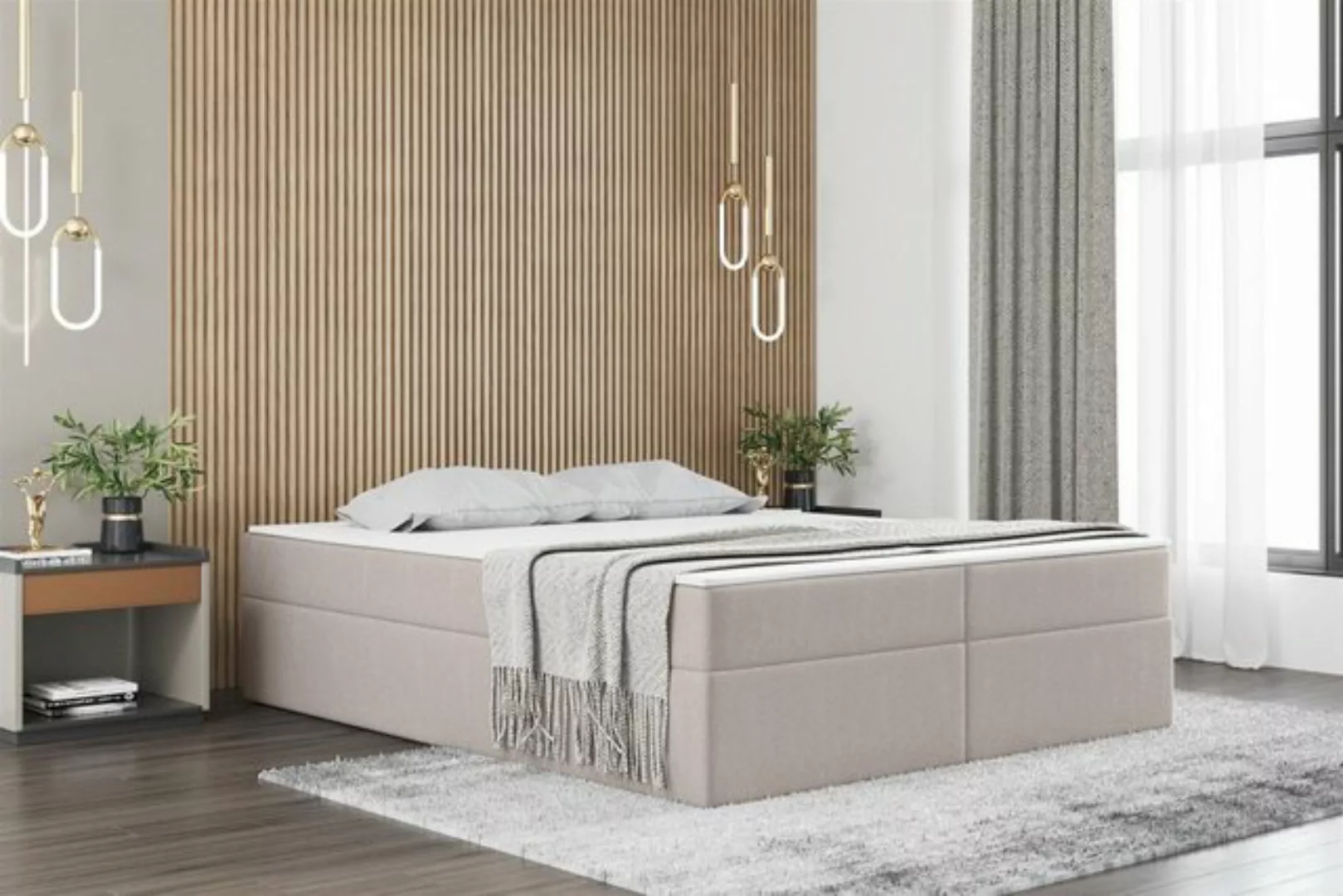 Fun Möbel Boxspringbett Dachschräge-Schlafzimmerbett PRIMA in Stoff Soro (i günstig online kaufen