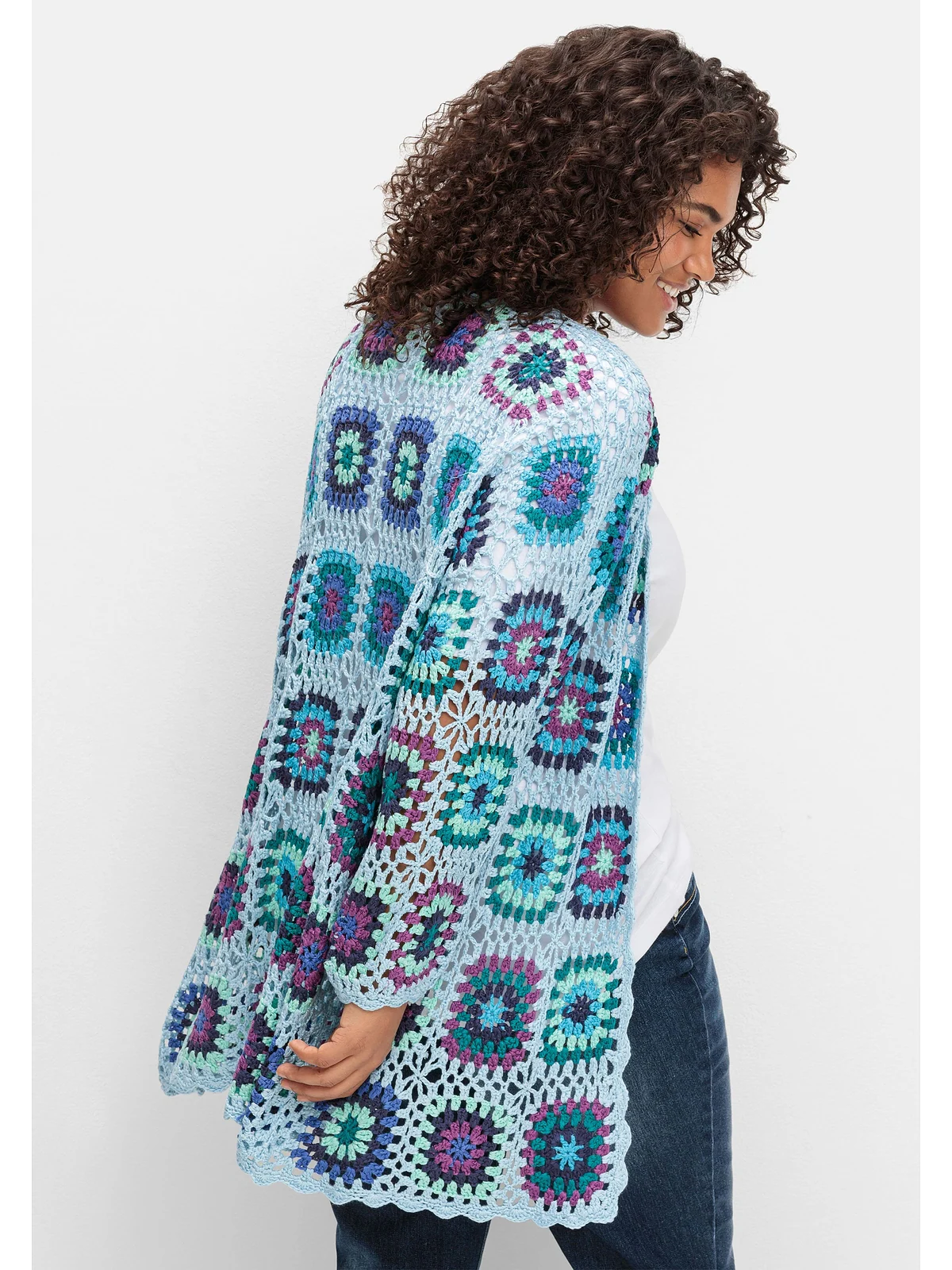 sheego by Joe Browns Cardigan "Große Größen", in Häkeloptik, mit Crochet-Mu günstig online kaufen