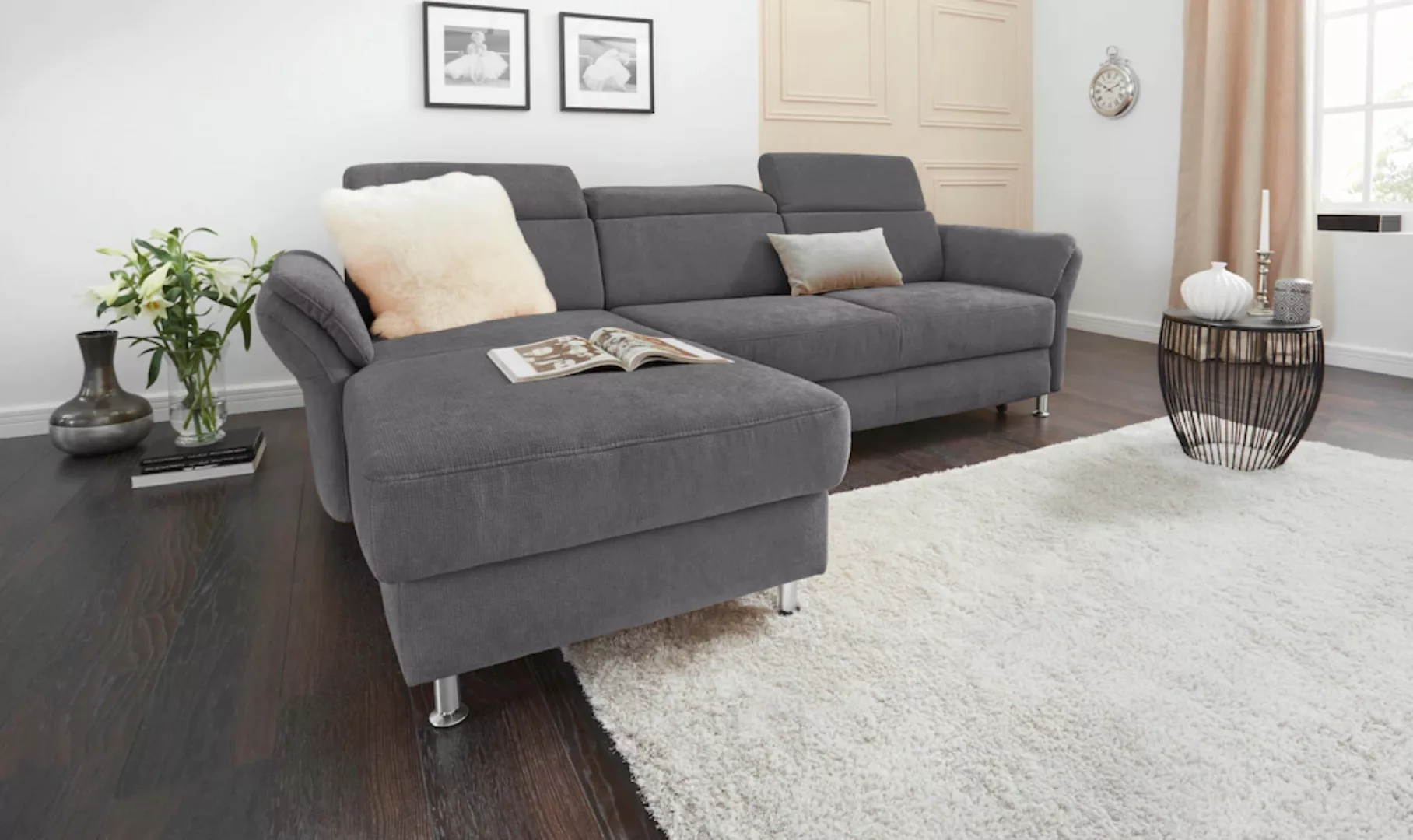 sit&more Ecksofa "Avignon L-Form", Kopfteilverstellung, wahlweise mit Bettf günstig online kaufen