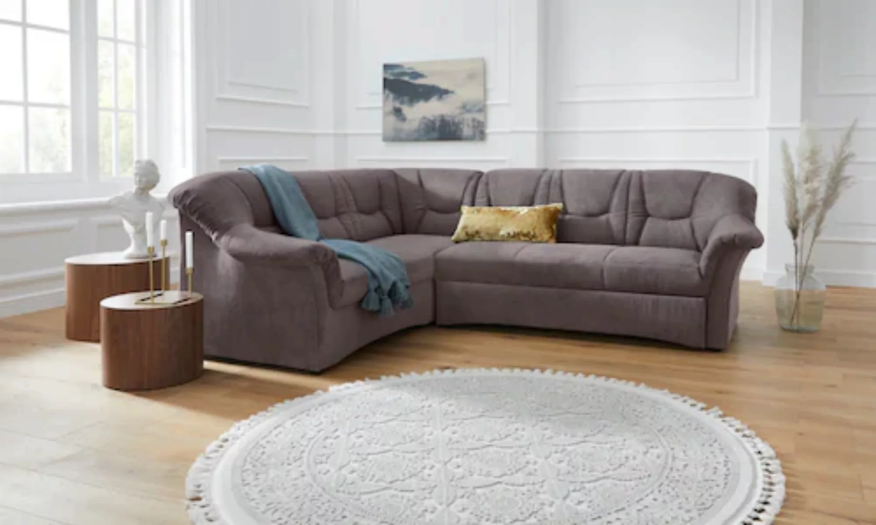 DOMO collection Ecksofa "Sarafina L-Form", wahlweise mit Bettfunktion, opti günstig online kaufen