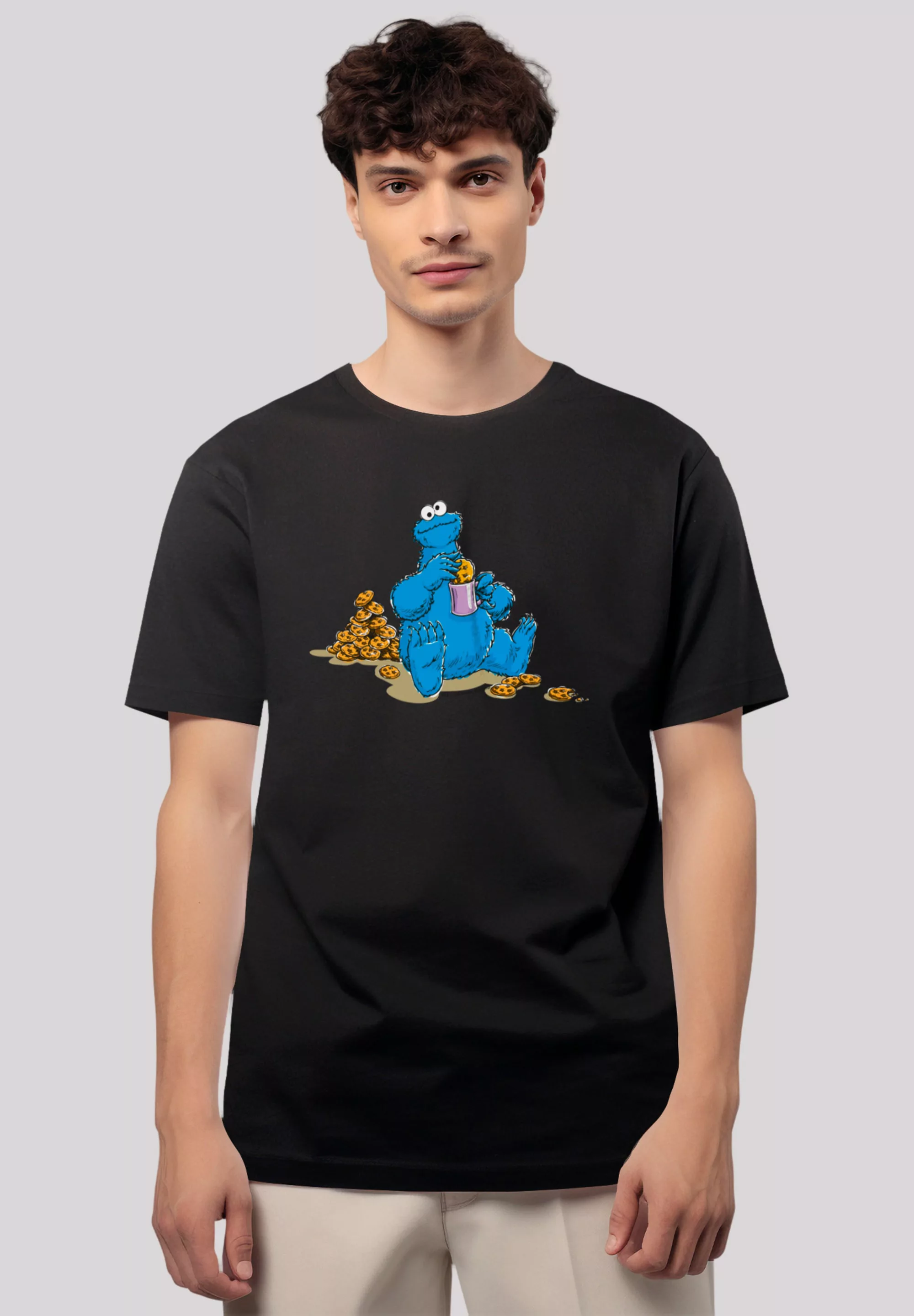 F4NT4STIC T-Shirt "Sesamstraße Cookie Monster Coockietime", Premium Qualitä günstig online kaufen