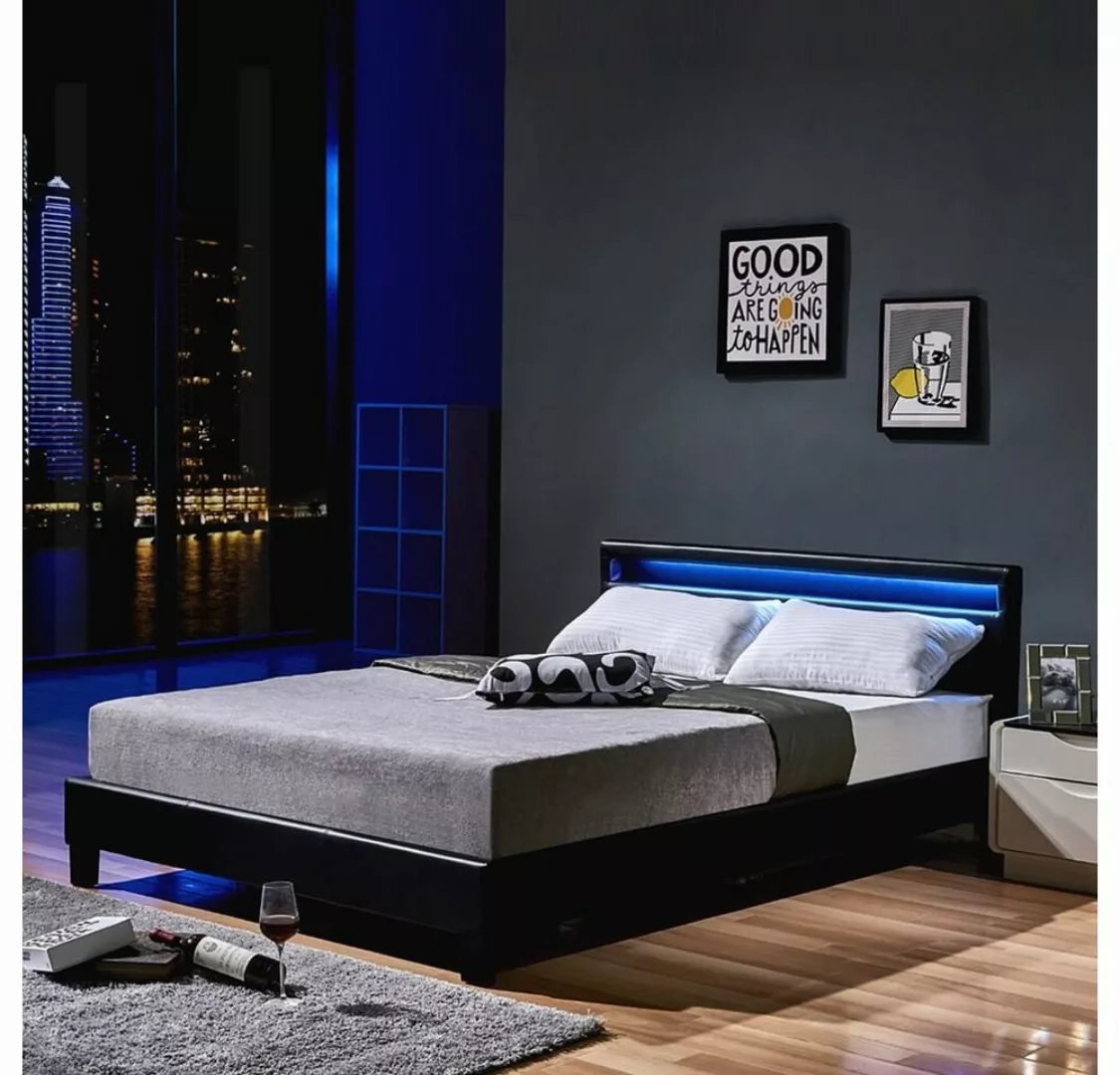 HOME DELUXE Bett LED Bett ASTRO (Set, 2-tlg., Bett und Lattenrost), extra g günstig online kaufen