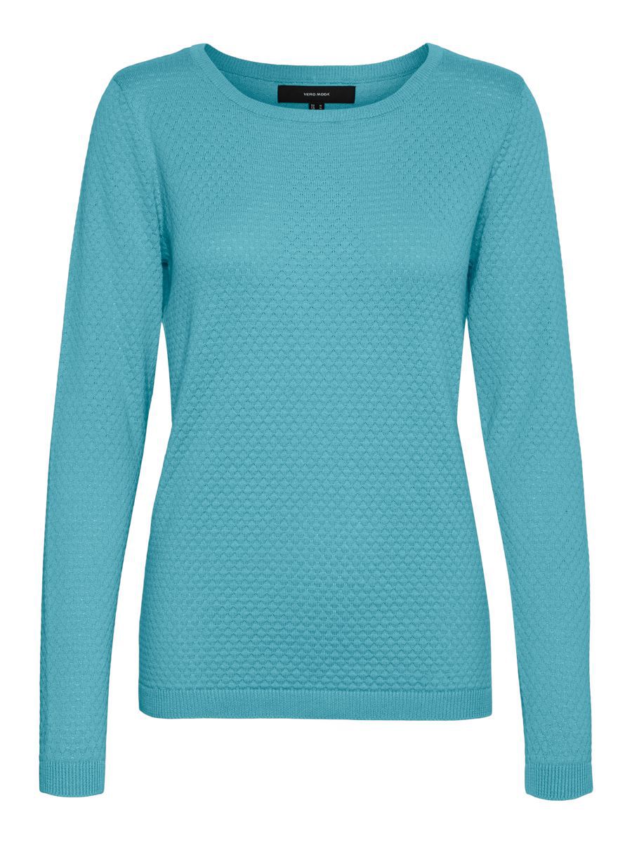 VERO MODA Strukturierter Pullover Damen Blau günstig online kaufen