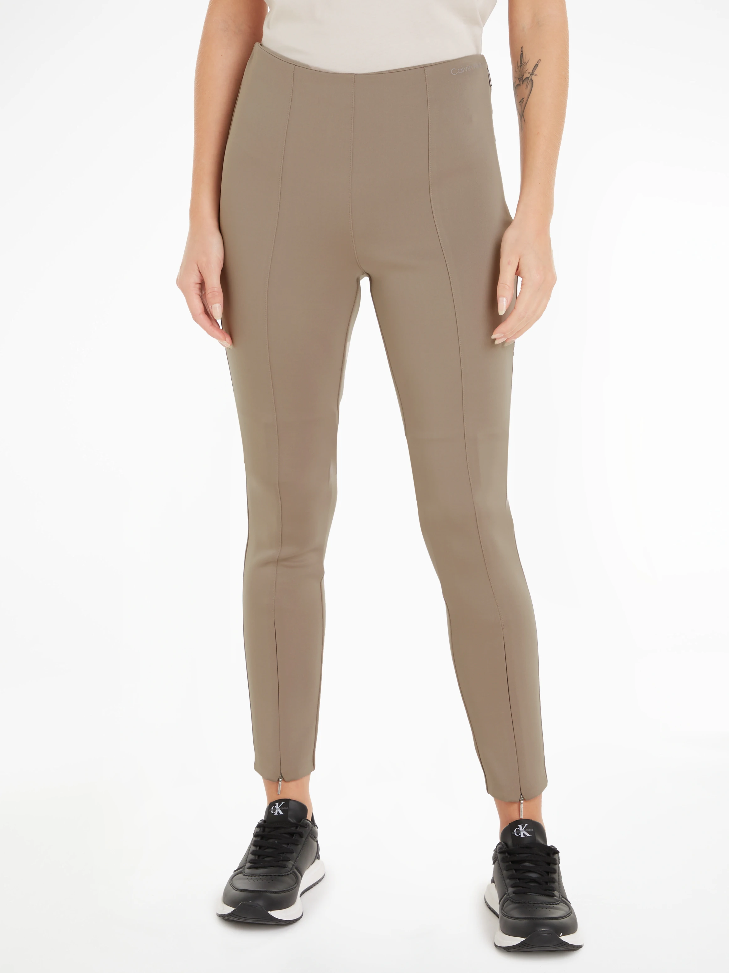 Calvin Klein Leggings "TECHNICAL KNIT LEGGING", mit Reißverschluss am Beina günstig online kaufen