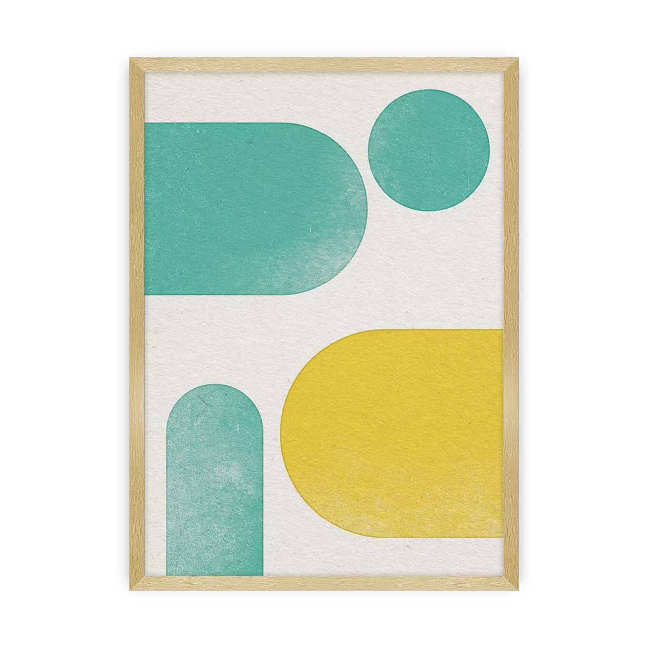 Poster Abstract Shapes I, 40 x 50 cm, Ramka: Złota günstig online kaufen