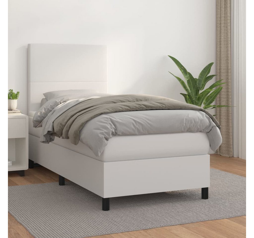 vidaXL Boxspringbett Bett Boxspringbett mit Matratze Kunstleder (90 x 190 c günstig online kaufen