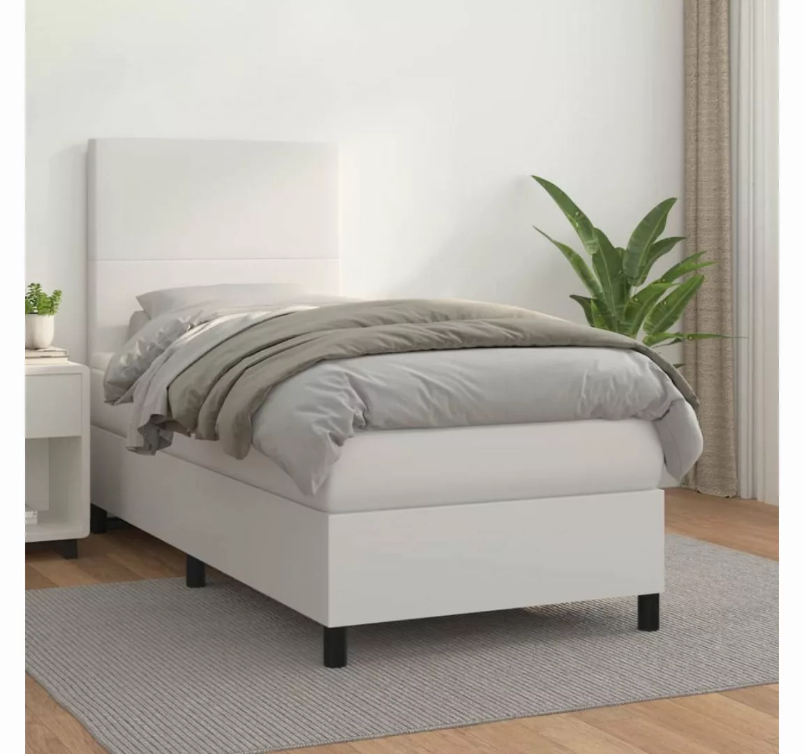 vidaXL Boxspringbett Bett Boxspringbett mit Matratze Kunstleder (80 x 200 c günstig online kaufen