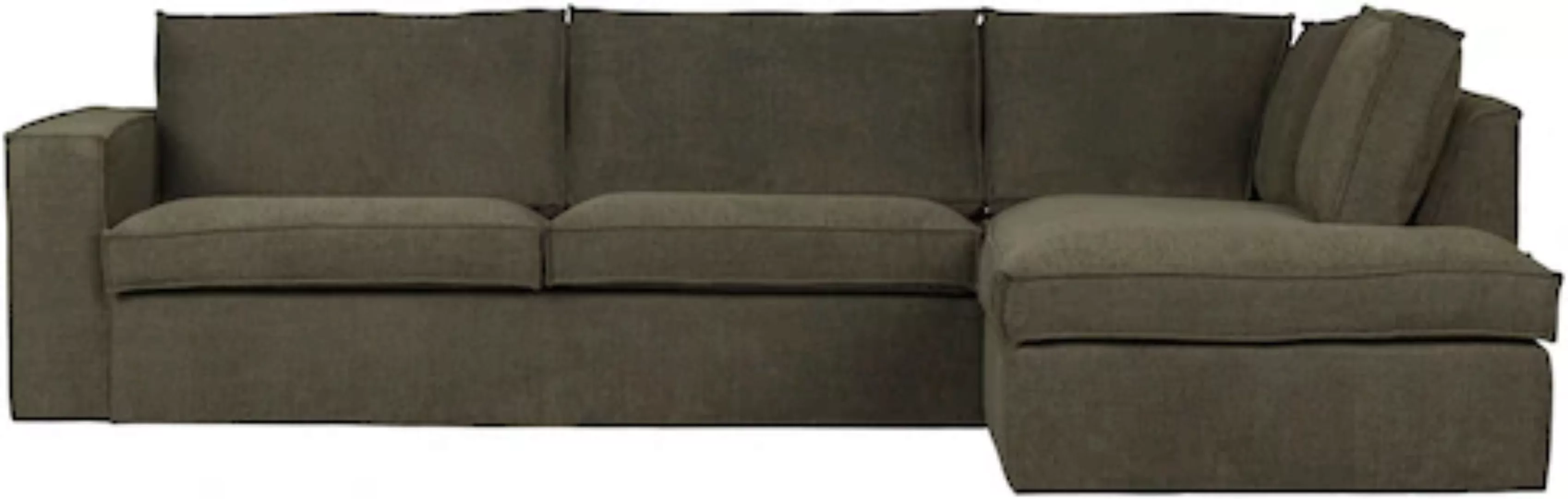 WOOOD Ecksofa Ecksofa Freddie Rechts - Stoff Warm Green, freistellbar günstig online kaufen