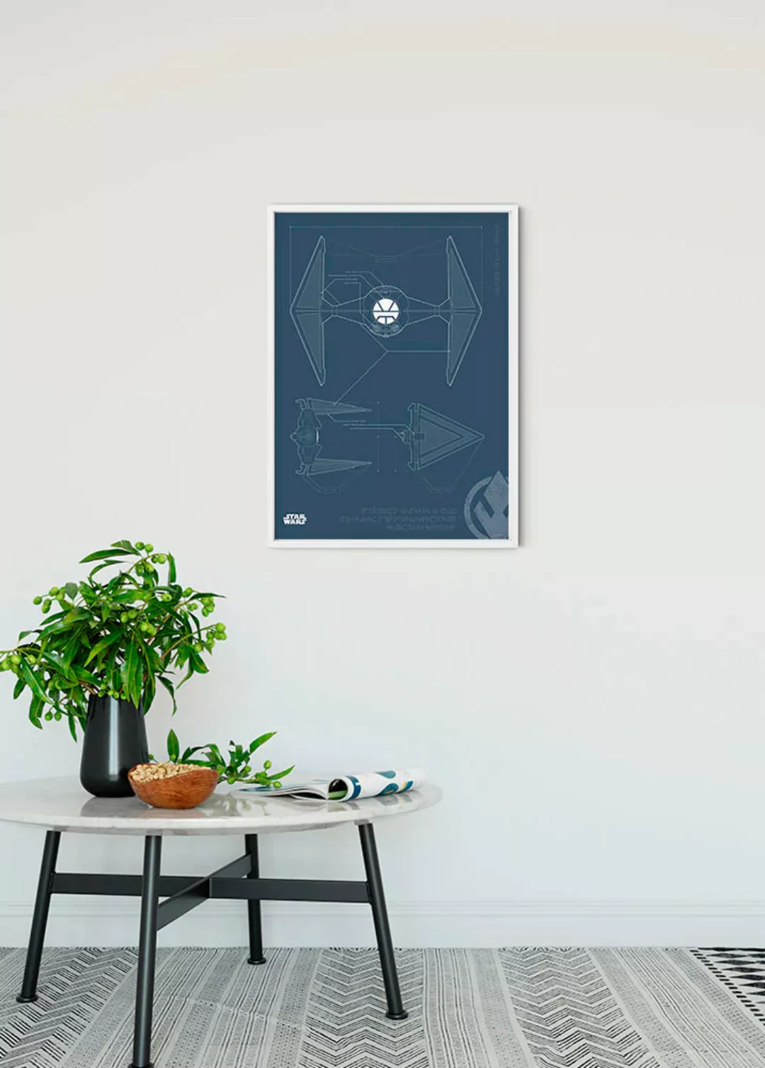 Komar Bild "Star Wars Blueprint Sith TIE-Fighter", Star Wars, (1 St.), Wand günstig online kaufen
