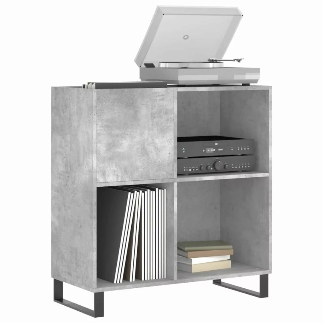 vidaXL Media-Regal Plattenschrank Betongrau 84,5x38x89 cm günstig online kaufen