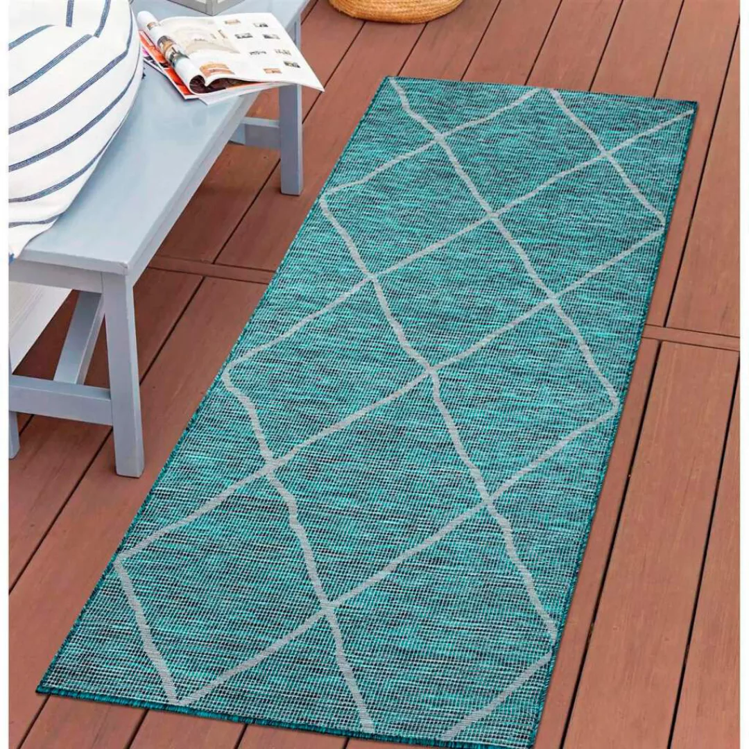 Carpet City Teppich »PALM3075«, rechteckig, 5 mm Höhe, Wetterfest & UV-best günstig online kaufen