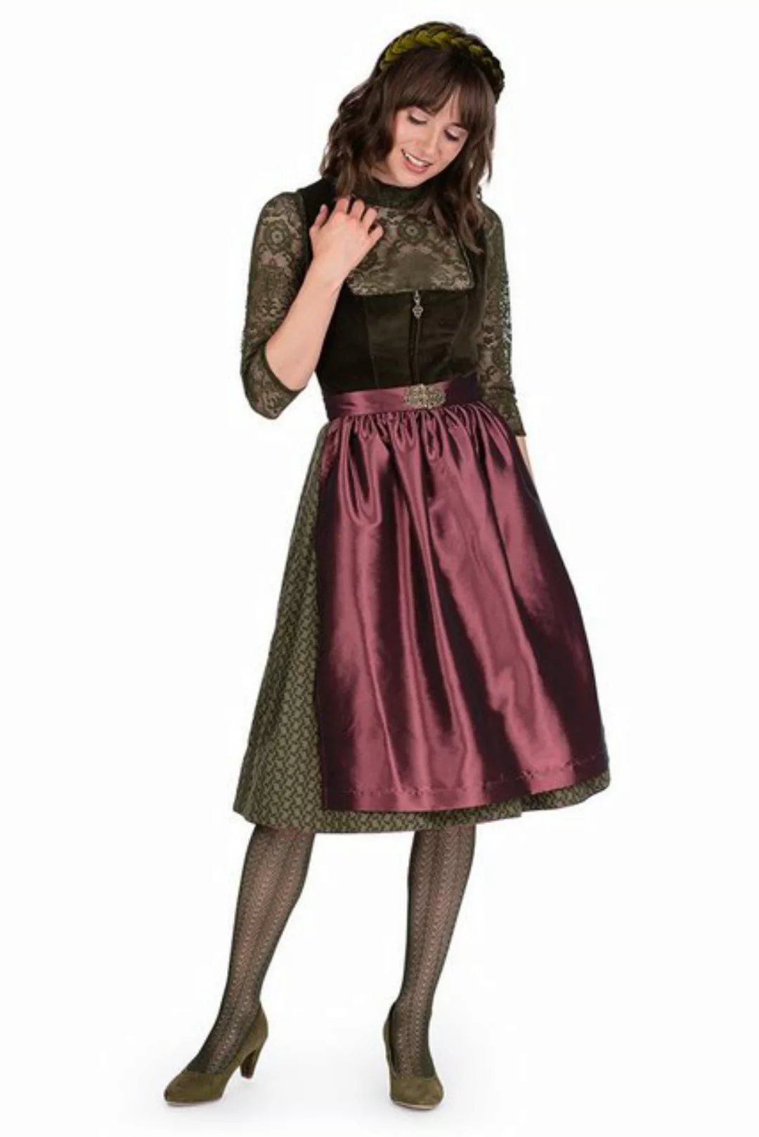 MarJo Dirndl Samt Dirndl 2tlg. - NICOLETTA - oliv/rosenholz günstig online kaufen