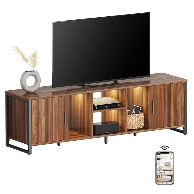 EUREKA ERGONOMIC TV-Schrank TV-Schrank Holz mit LED-Leuchten, Fernseher Sch günstig online kaufen