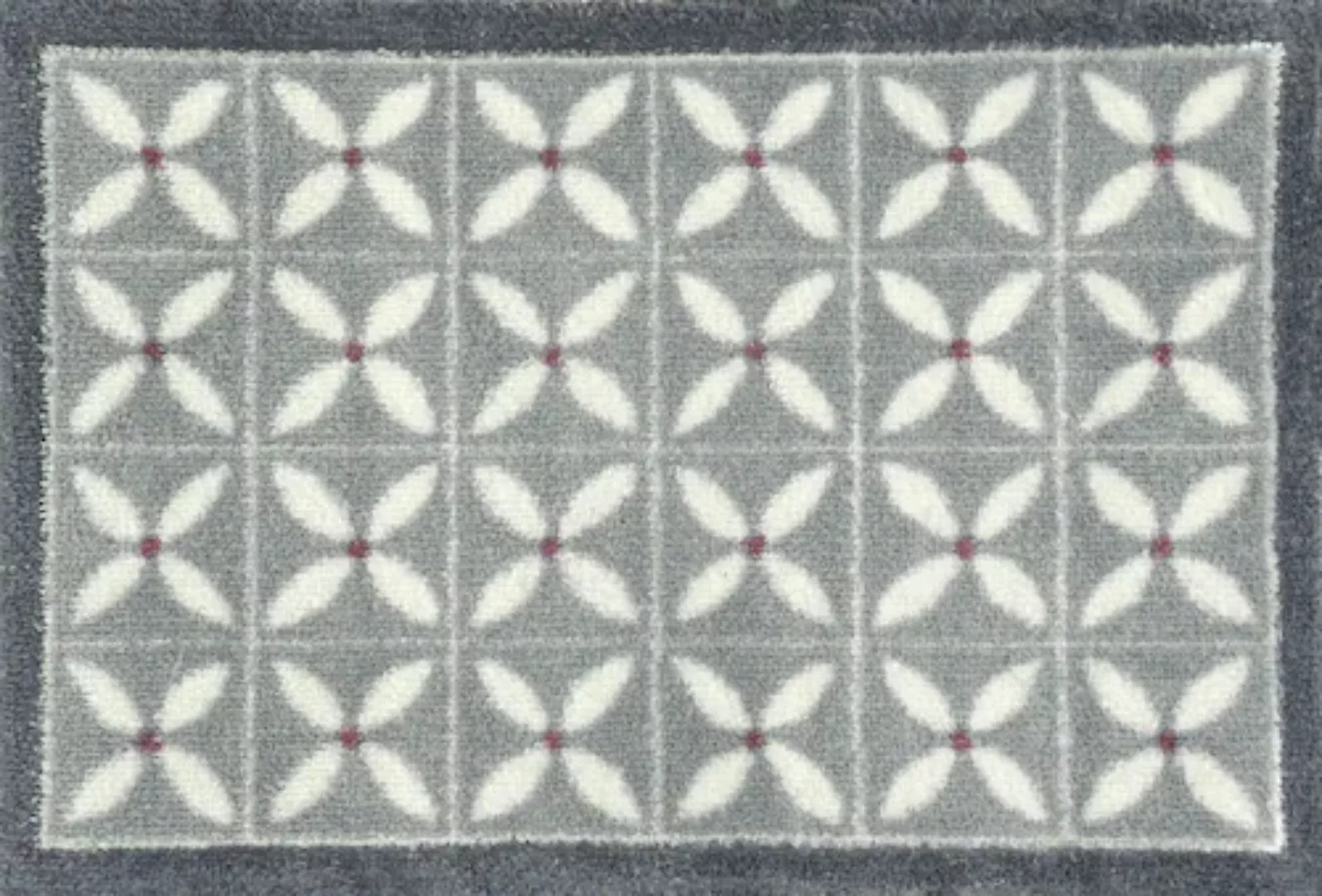 Turtle Mat Fußmatte »Flower Fields Grey«, rechteckig, 9 mm Höhe günstig online kaufen