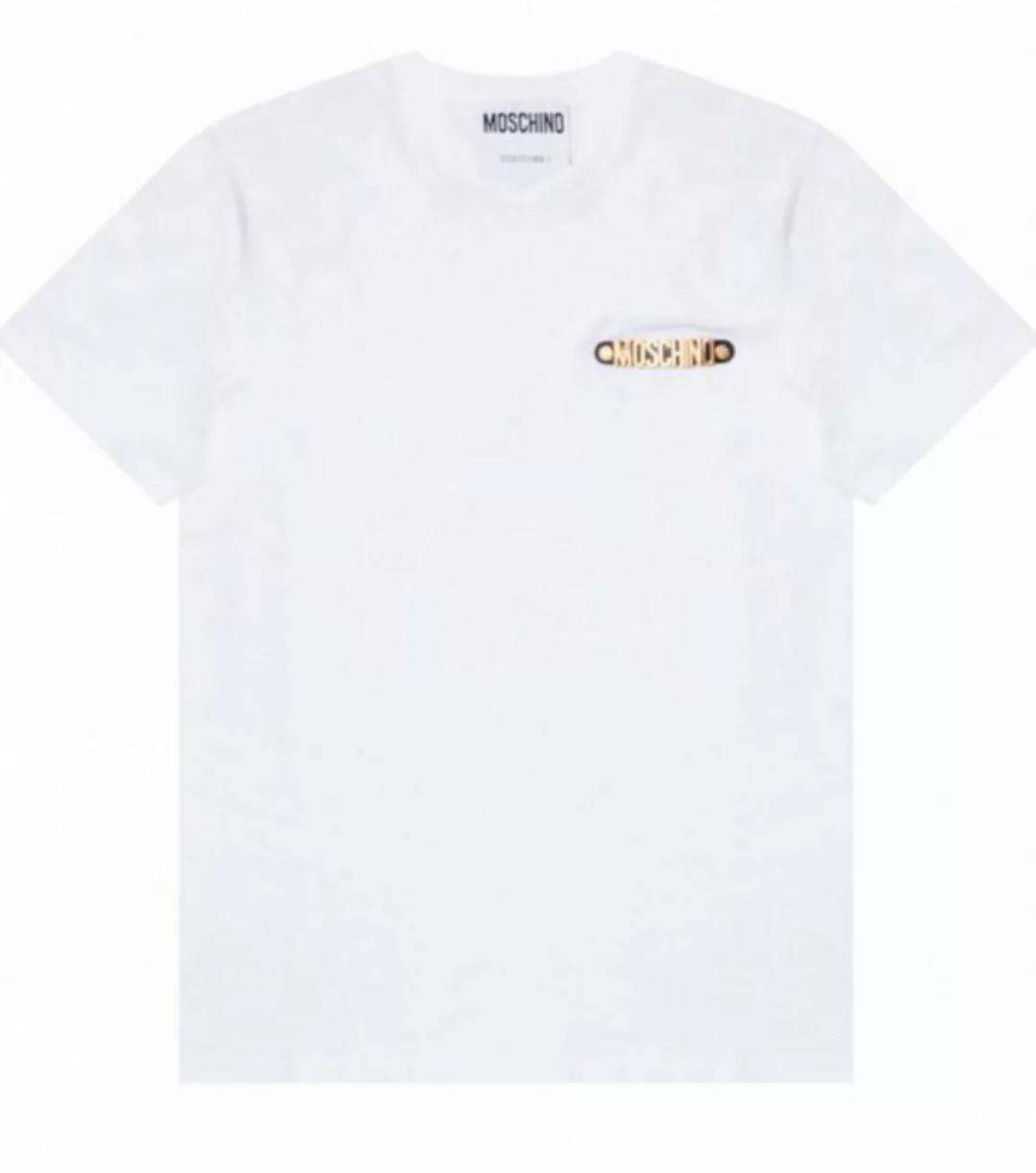 Moschino T-Shirt COUTURE T-shirt Metal Gold Logo Top Iconic Shirt Regular F günstig online kaufen
