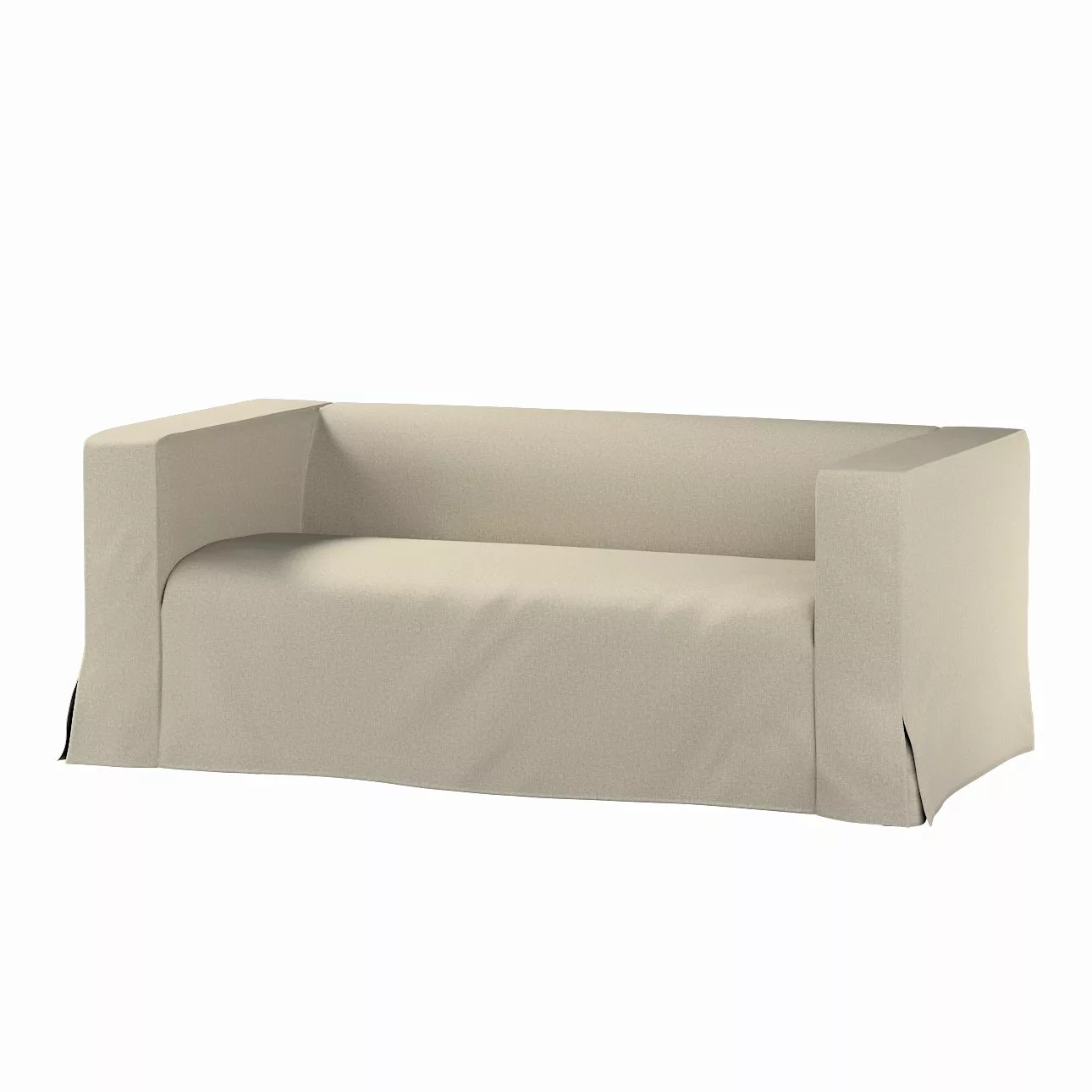 Bezug für Klippan 2-Sitzer Sofa, lang mit Kellerfalte, grau-beige, Klippan günstig online kaufen