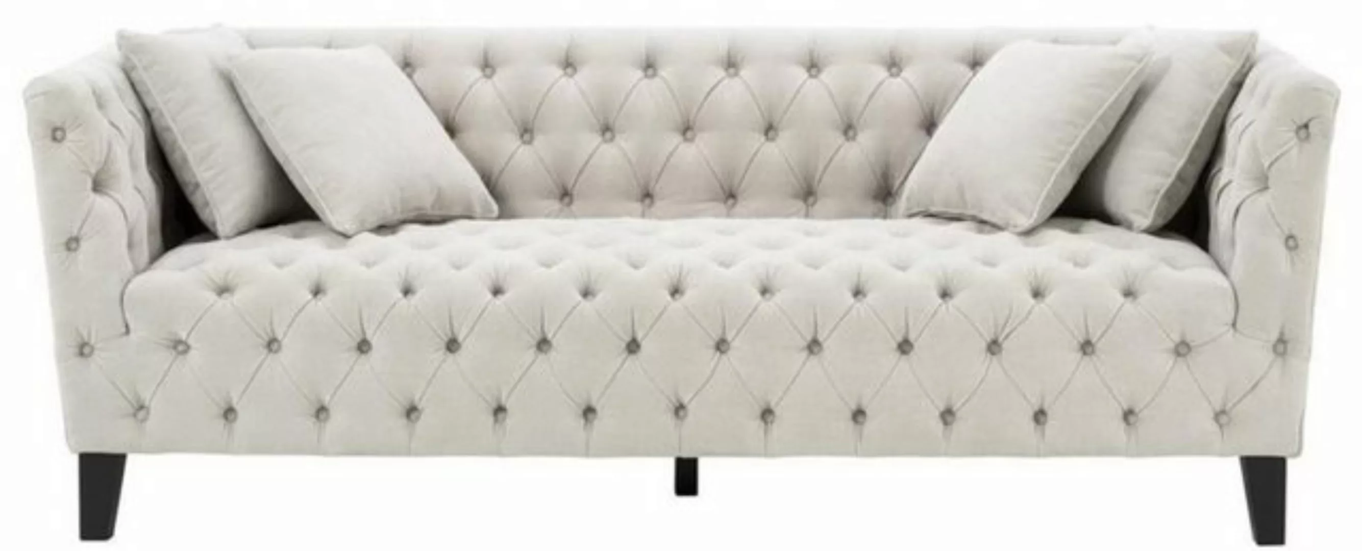 Casa Padrino Chesterfield-Sofa Luxus Chesterfield Wohnzimmer Sofa mit 4 Kis günstig online kaufen