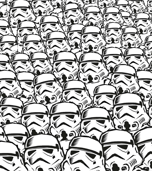 Disney Fototapete Star Wars Stormtrooper Schwarz-Weiß 250 x 280 cm 612094 günstig online kaufen