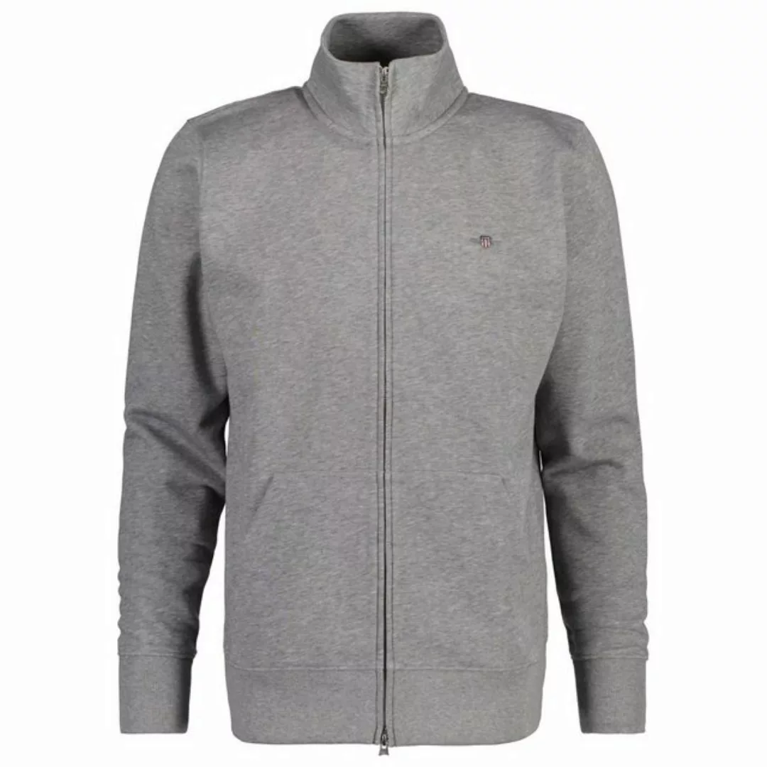 Gant Sweatjacke "REG SHIELD FULL ZIP SWEAT", mit Logostickerei auf der Brus günstig online kaufen