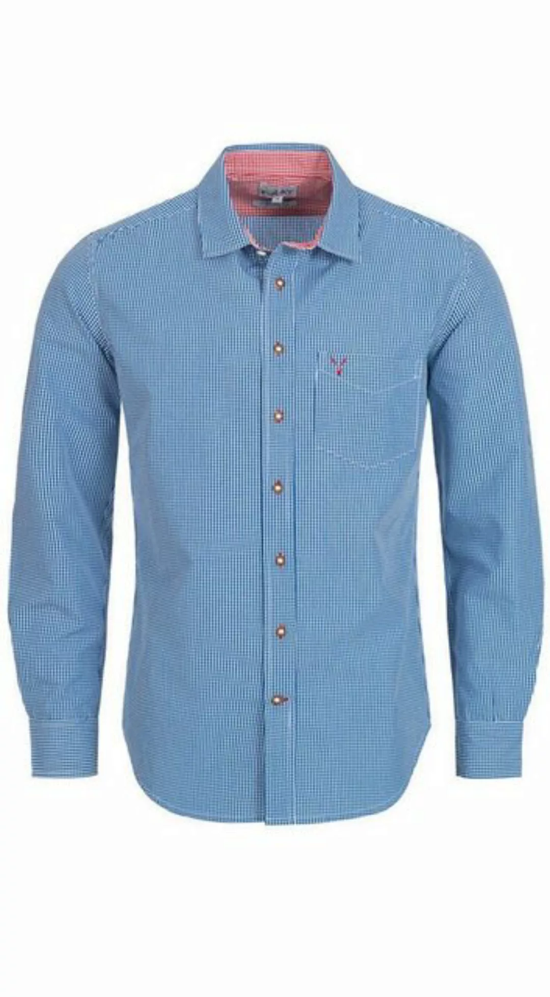 Nübler Trachtenhemd Trachtenhemd Langarm Ralf in Blau von Nübler günstig online kaufen