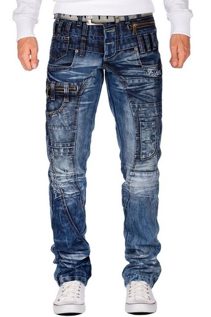 Kosmo Lupo 5-Pocket-Jeans Auffällige Herren Hose BA-KM020 (1-tlg) mit aufge günstig online kaufen