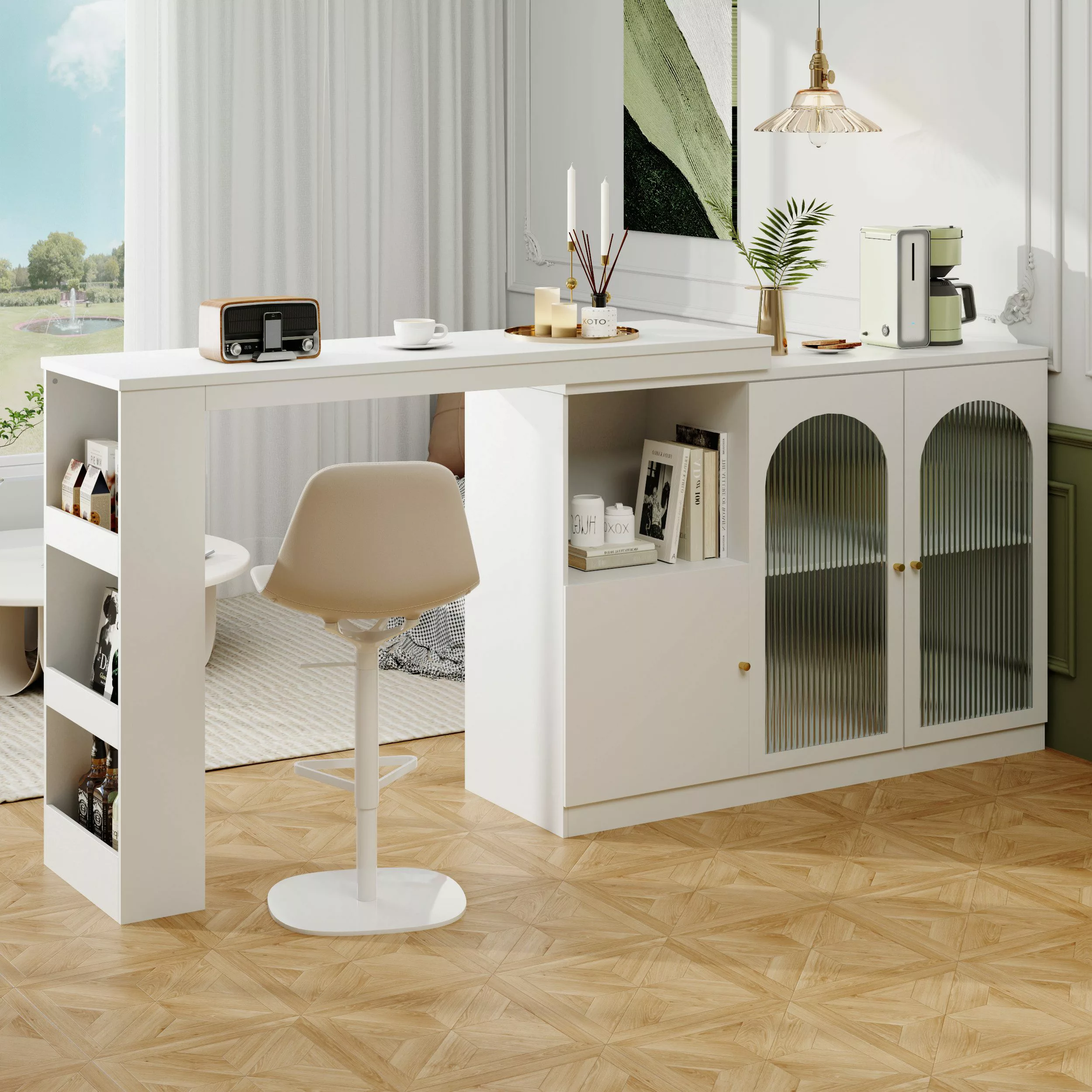 OKWISH Bartisch 360° drehbare Essbar (rotierender günstig online kaufen