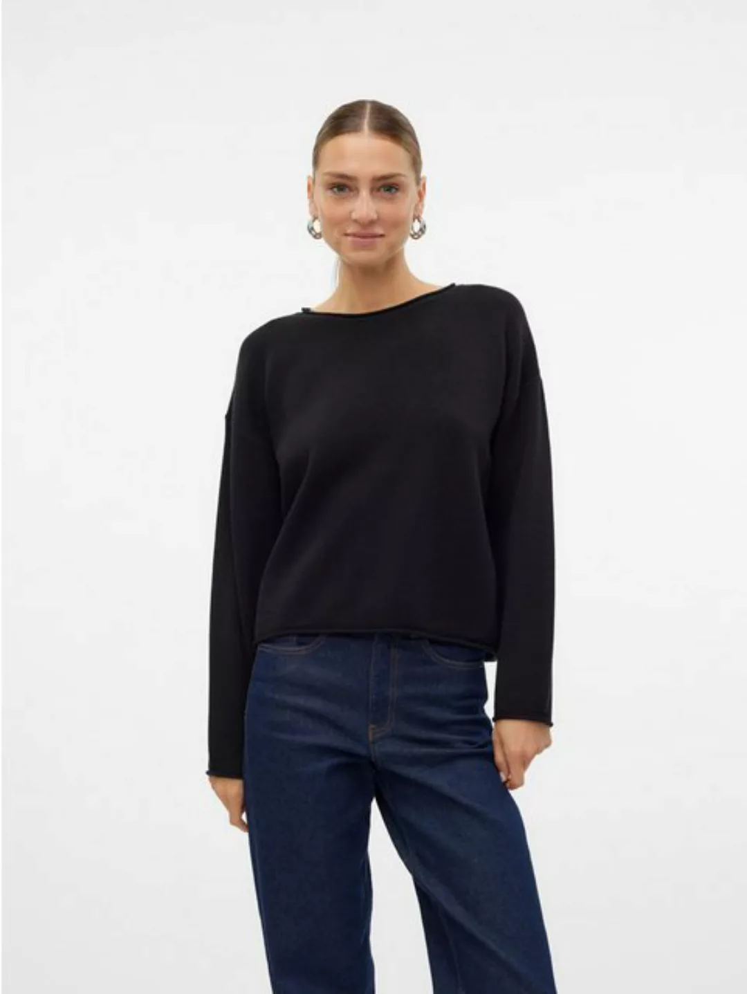 Vero Moda Strickpullover "VMGOLD ROLL LS O-NECK PULLOVER GA" günstig online kaufen