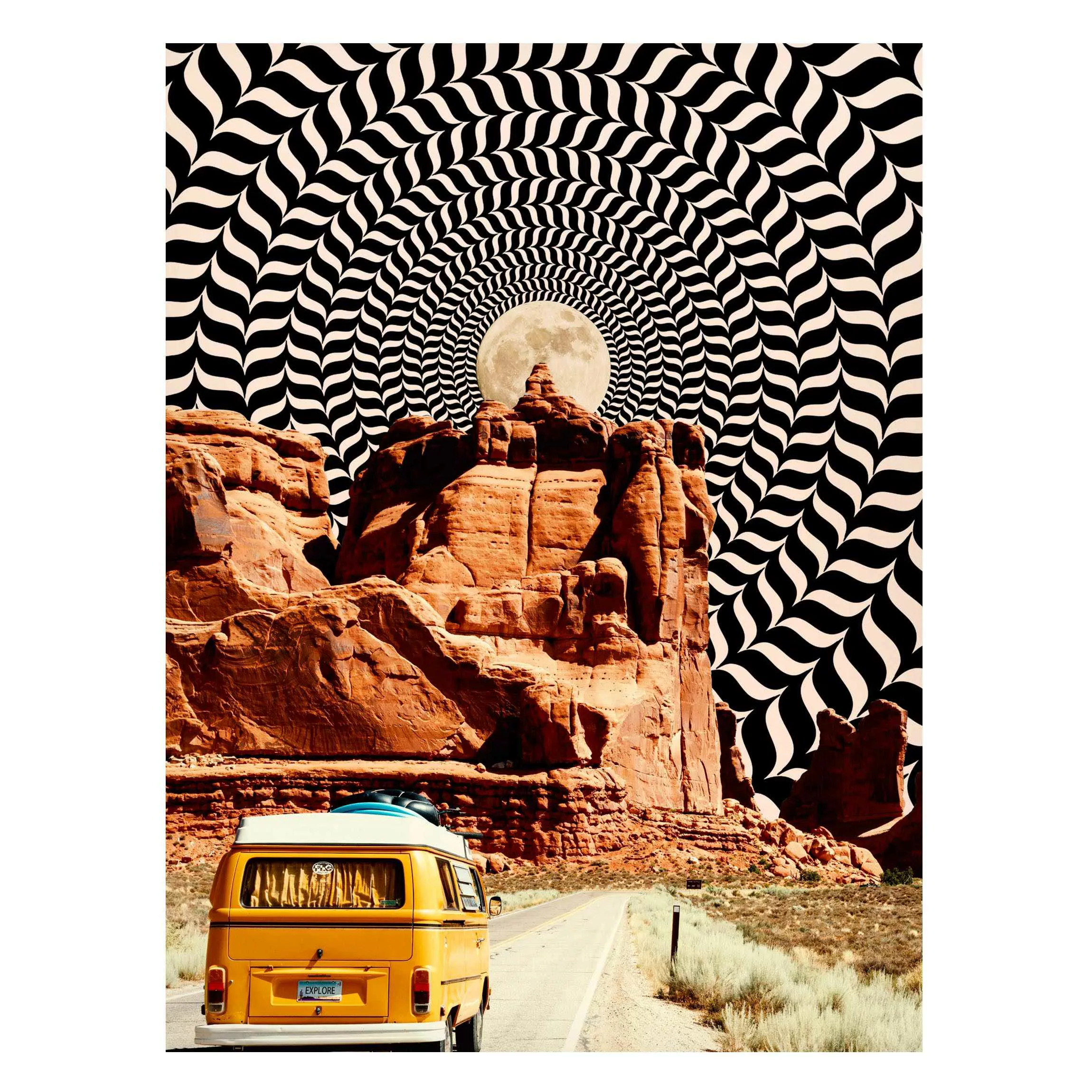 Magnettafel Retro Collage - The Best Road Trip II günstig online kaufen