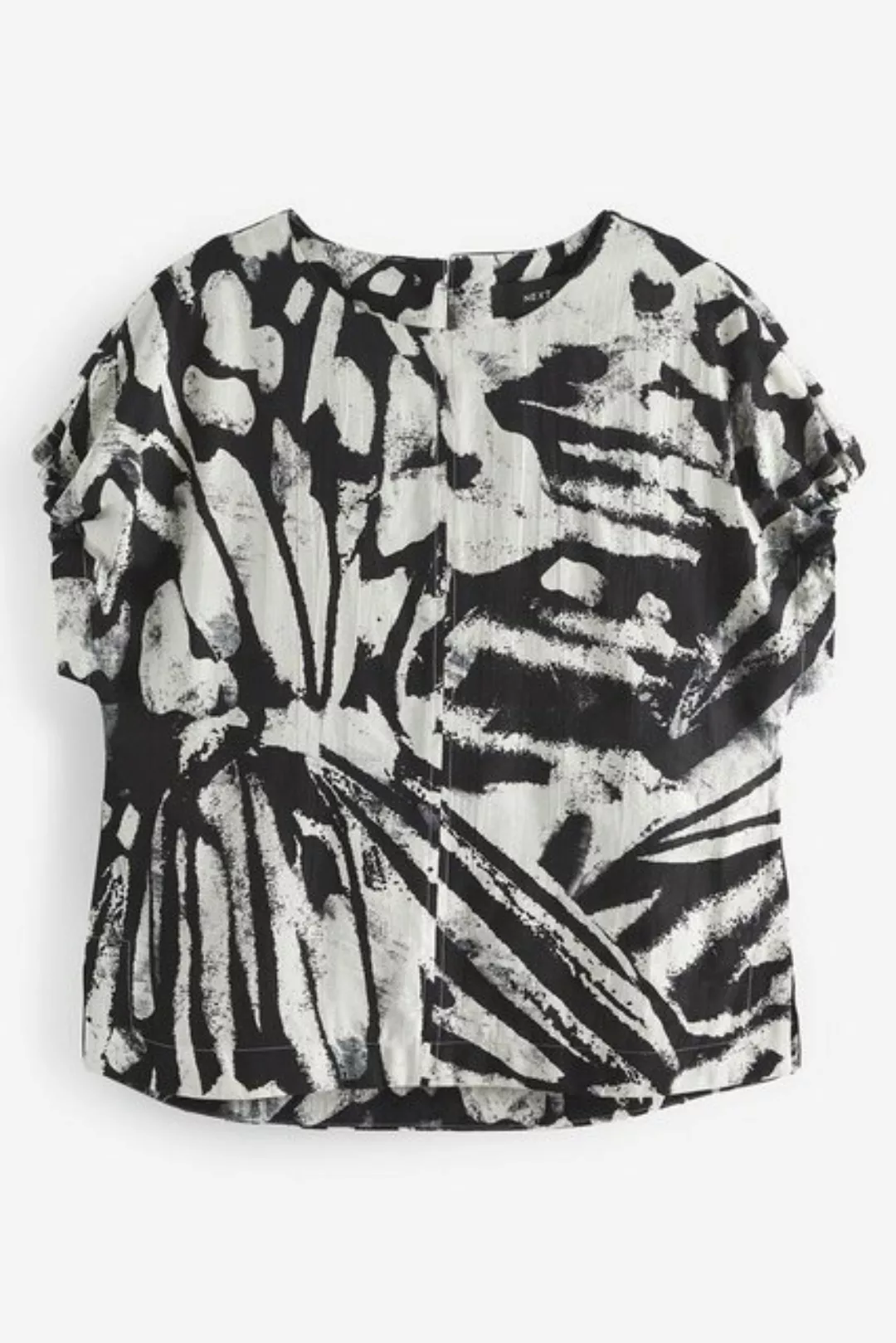 Next Blusenshirt Gerafftes, kastiges T-Shirt (1-tlg) günstig online kaufen