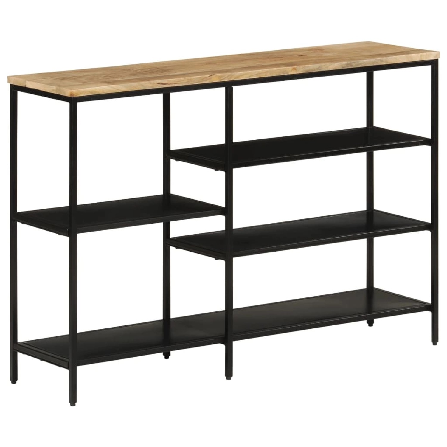 vidaXL Konsolentisch 110x30x75 cm Raues Massivholz Mango und Eisen 372730 günstig online kaufen